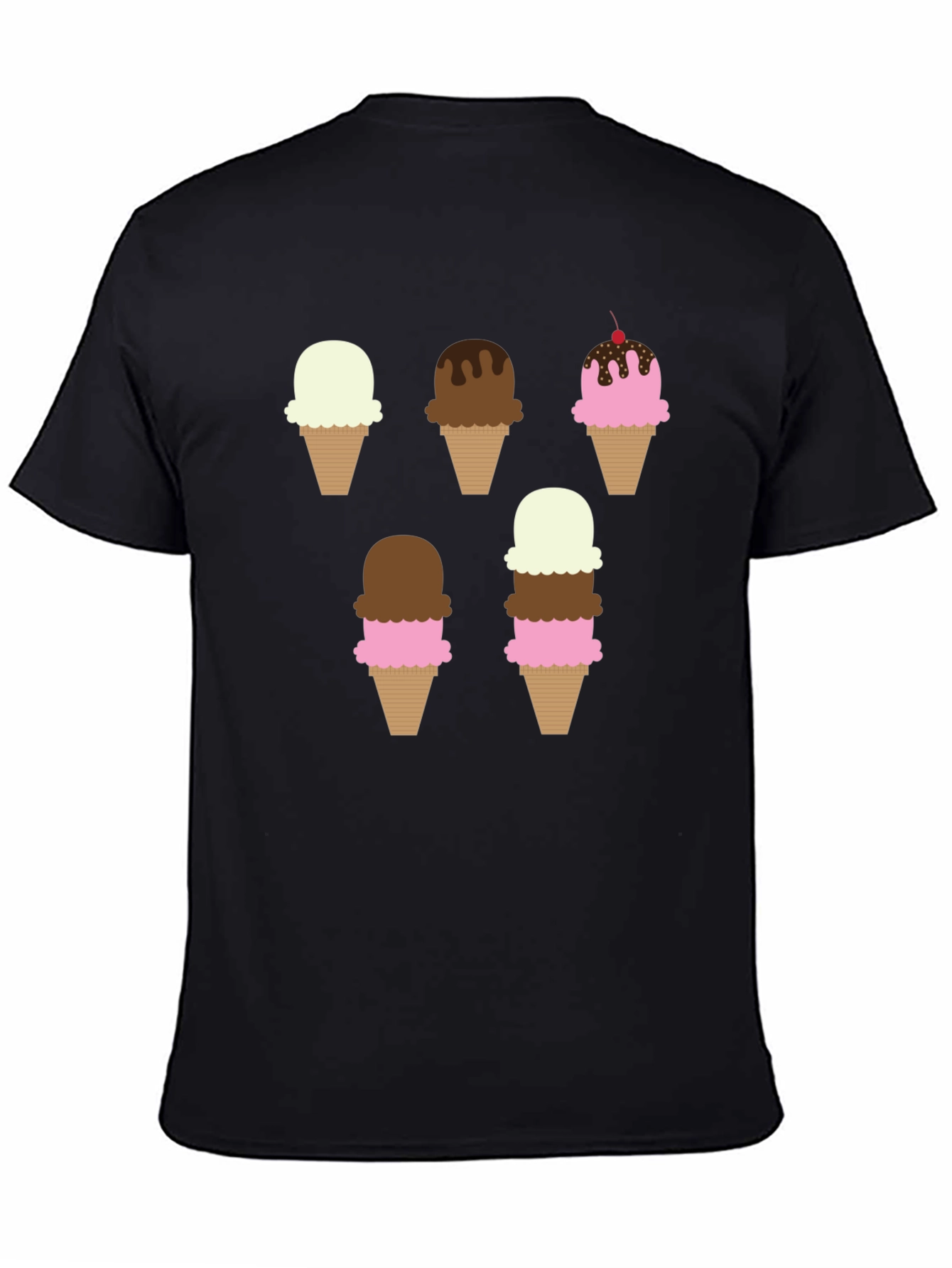 Ice Cream Cone Graphic T-Shirt - Unisex Casual Tee