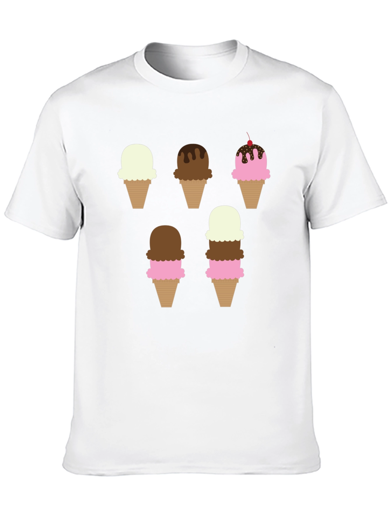 Ice Cream Cone Graphic T-Shirt - Unisex Casual Tee