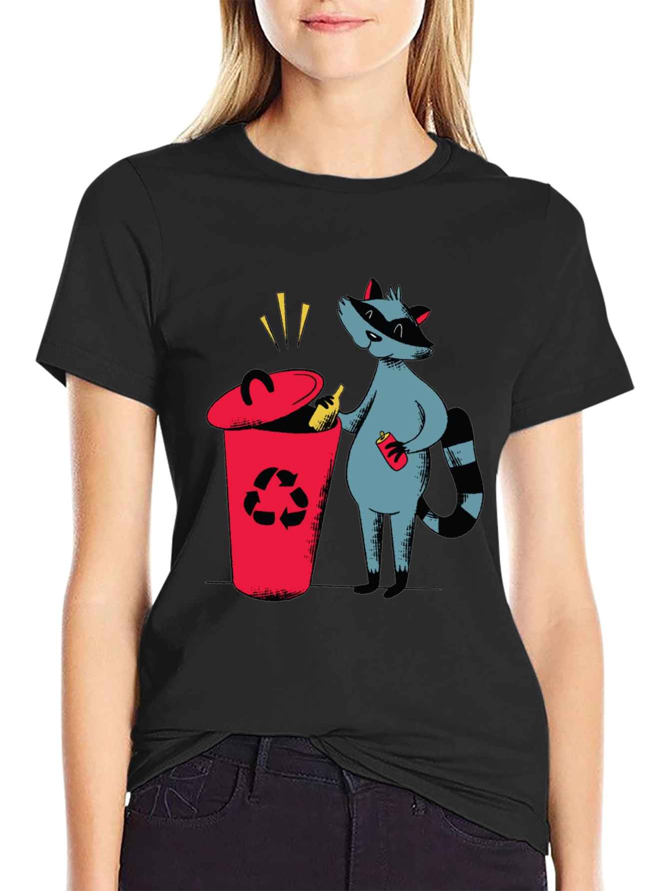 Recycle Raccoon T-Shirt - Earth Friendly Design