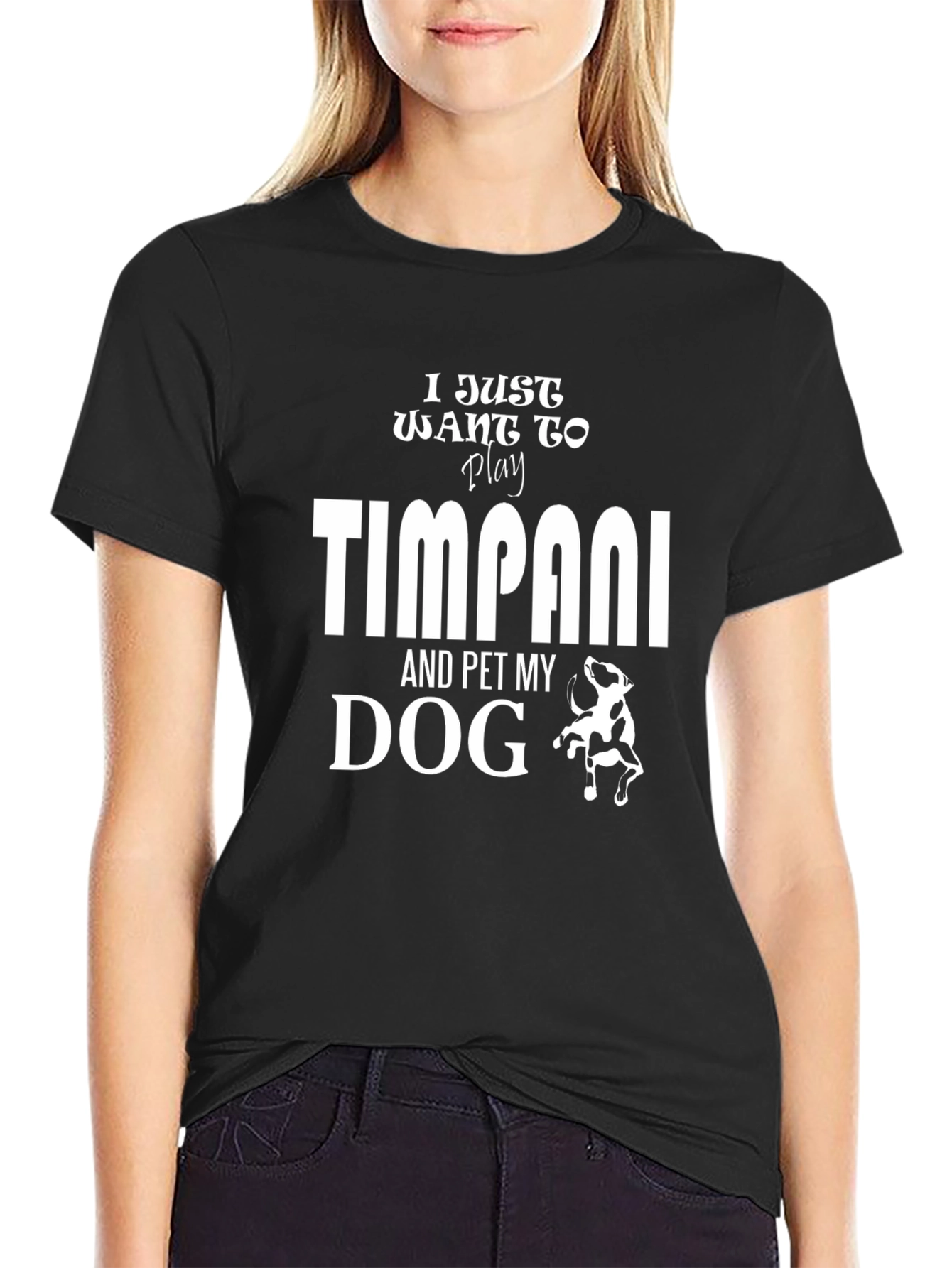 Timpani & Dog T-Shirt: Musician Pet Lover Tee