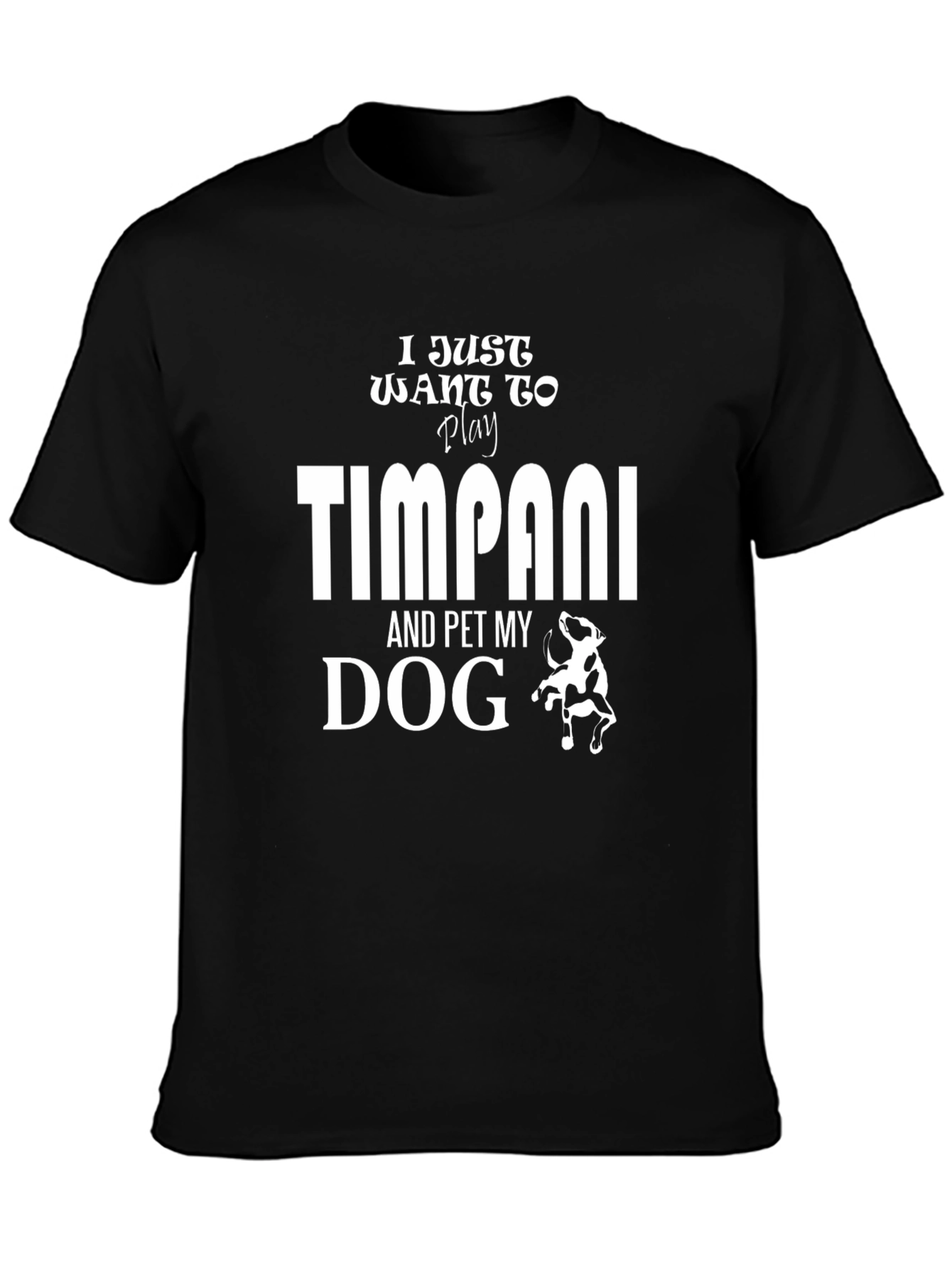 Timpani & Dog T-Shirt: Musician Pet Lover Tee