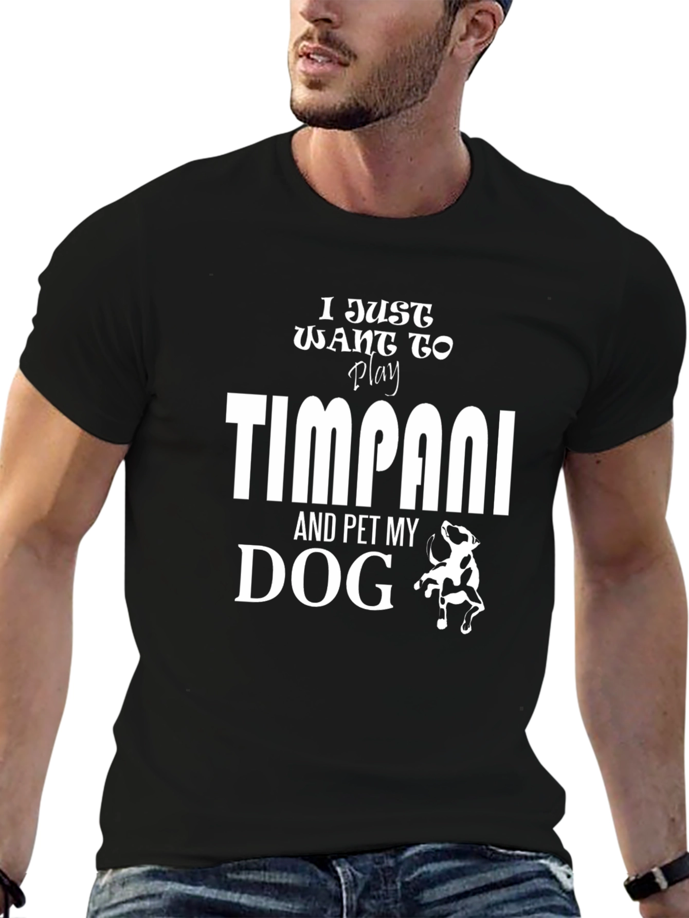Timpani & Dog T-Shirt: Musician Pet Lover Tee