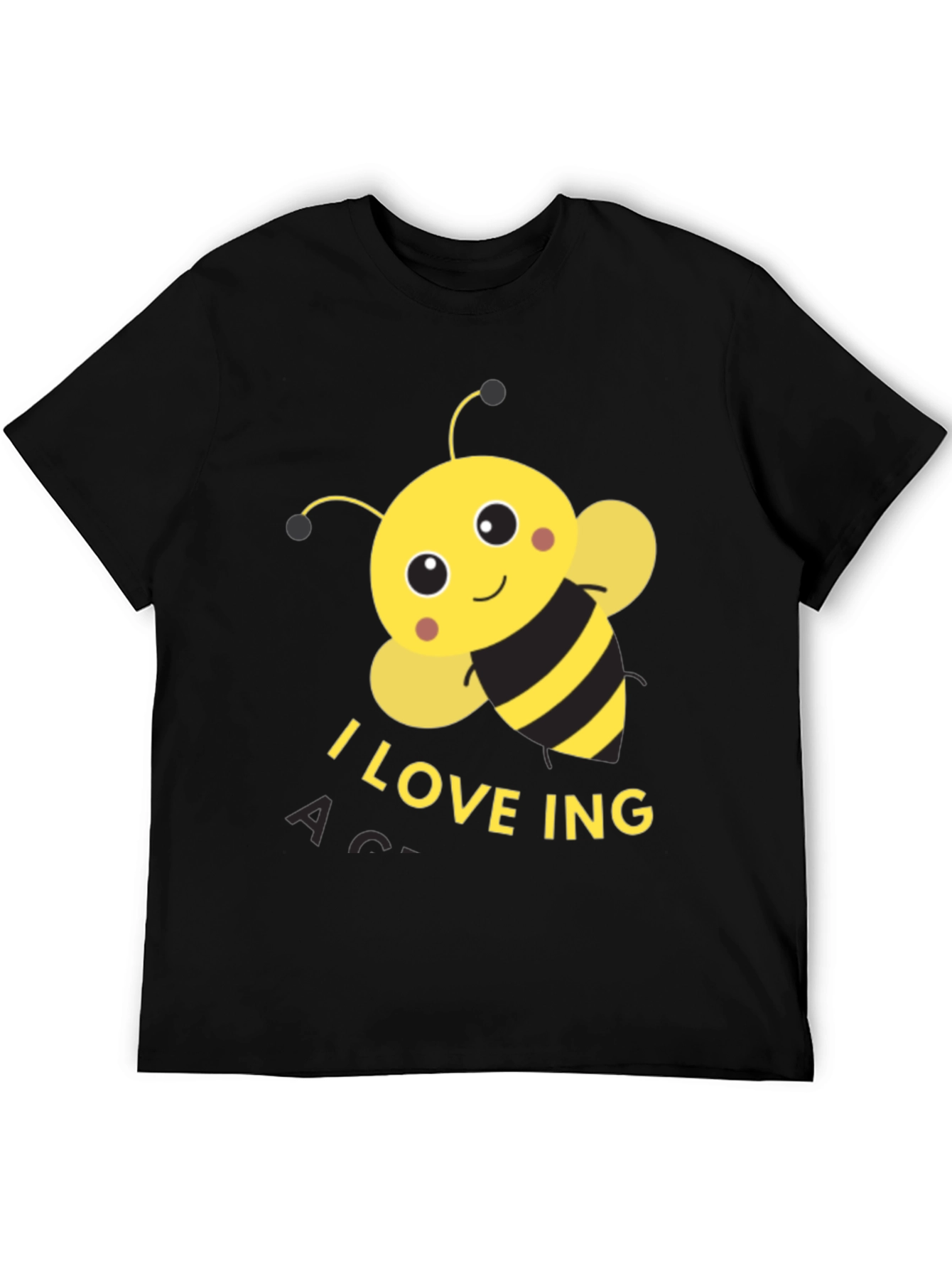 I Love Bee-ing Active Black T-Shirt