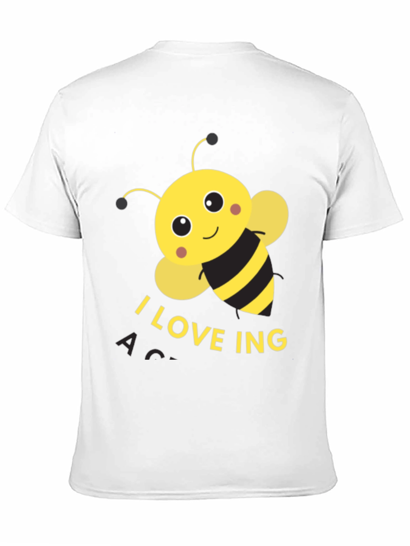 I Love Bee-ing Active Black T-Shirt
