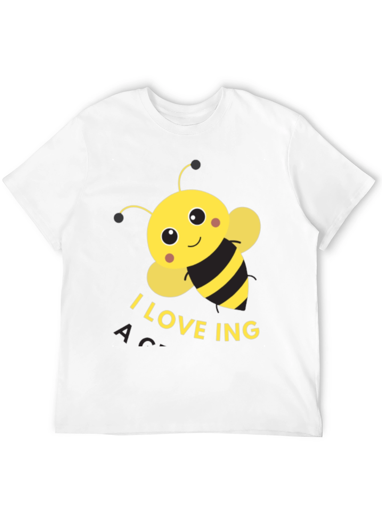 I Love Bee-ing Active Black T-Shirt