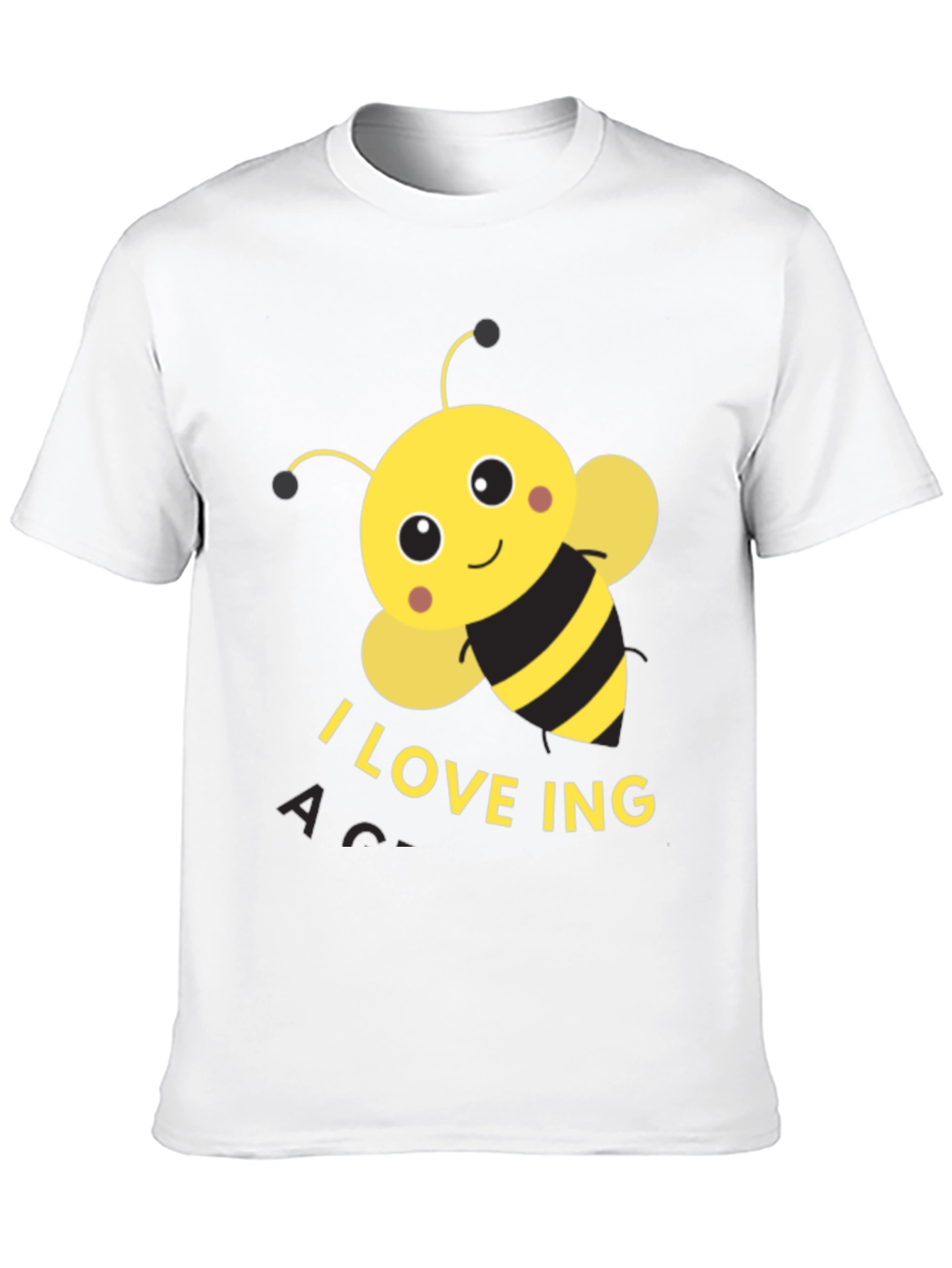 I Love Bee-ing Active Black T-Shirt