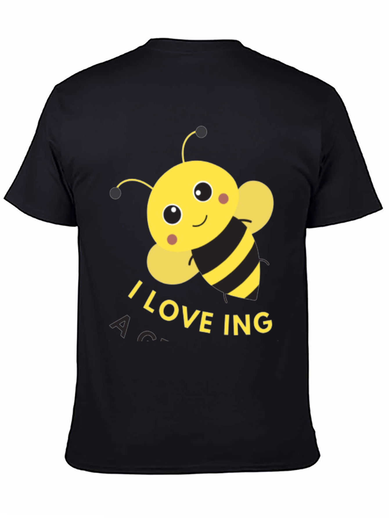 I Love Bee-ing Active Black T-Shirt