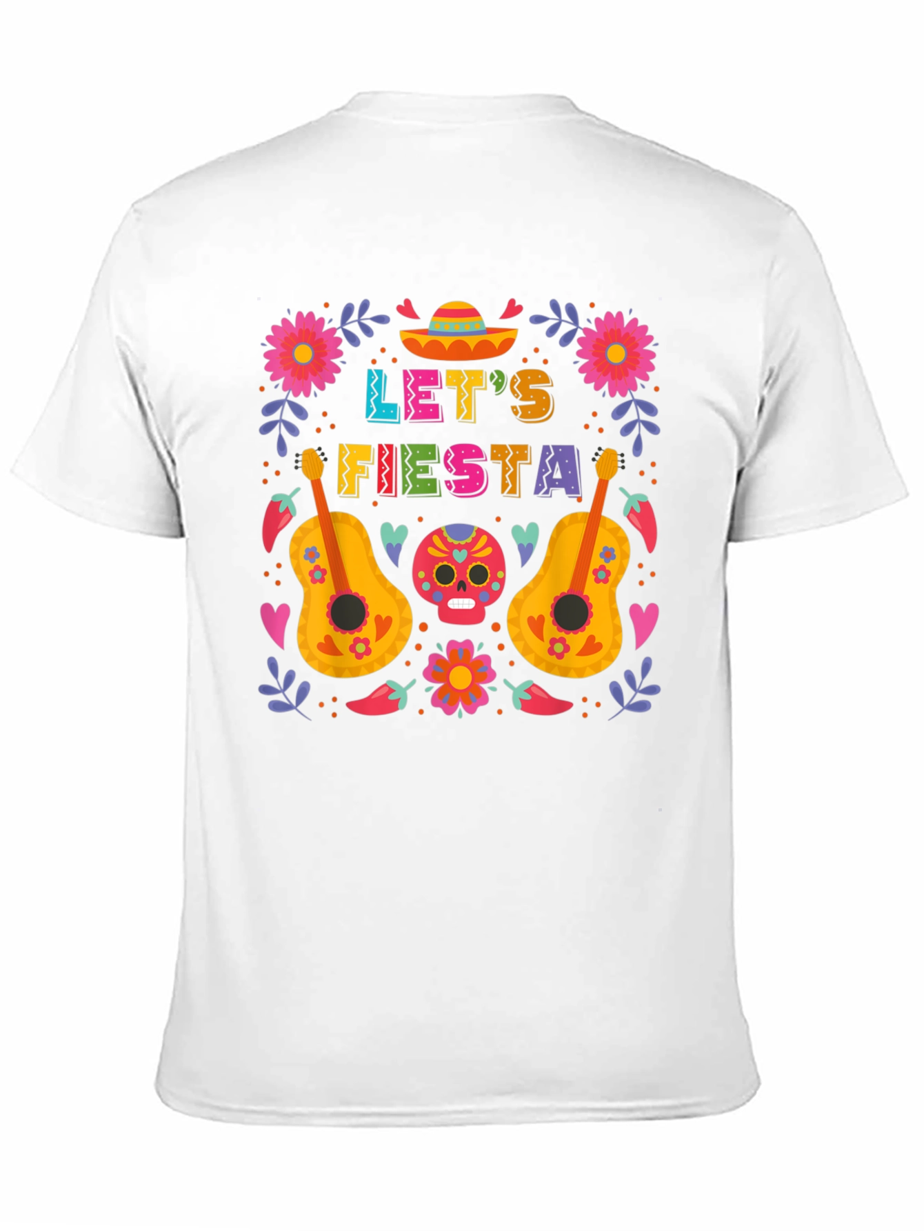 Lets Fiesta T-Shirt - Black Crew Neck Tee