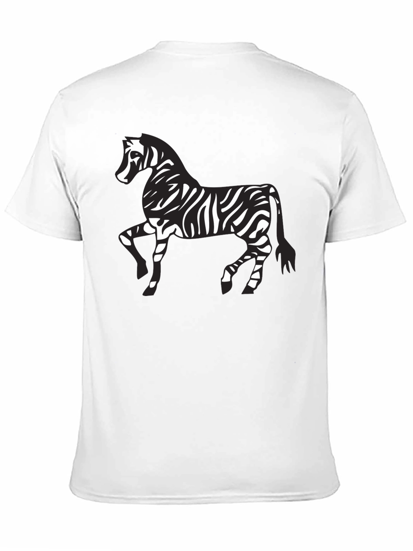 Zebra Print Graphic Tee - Black