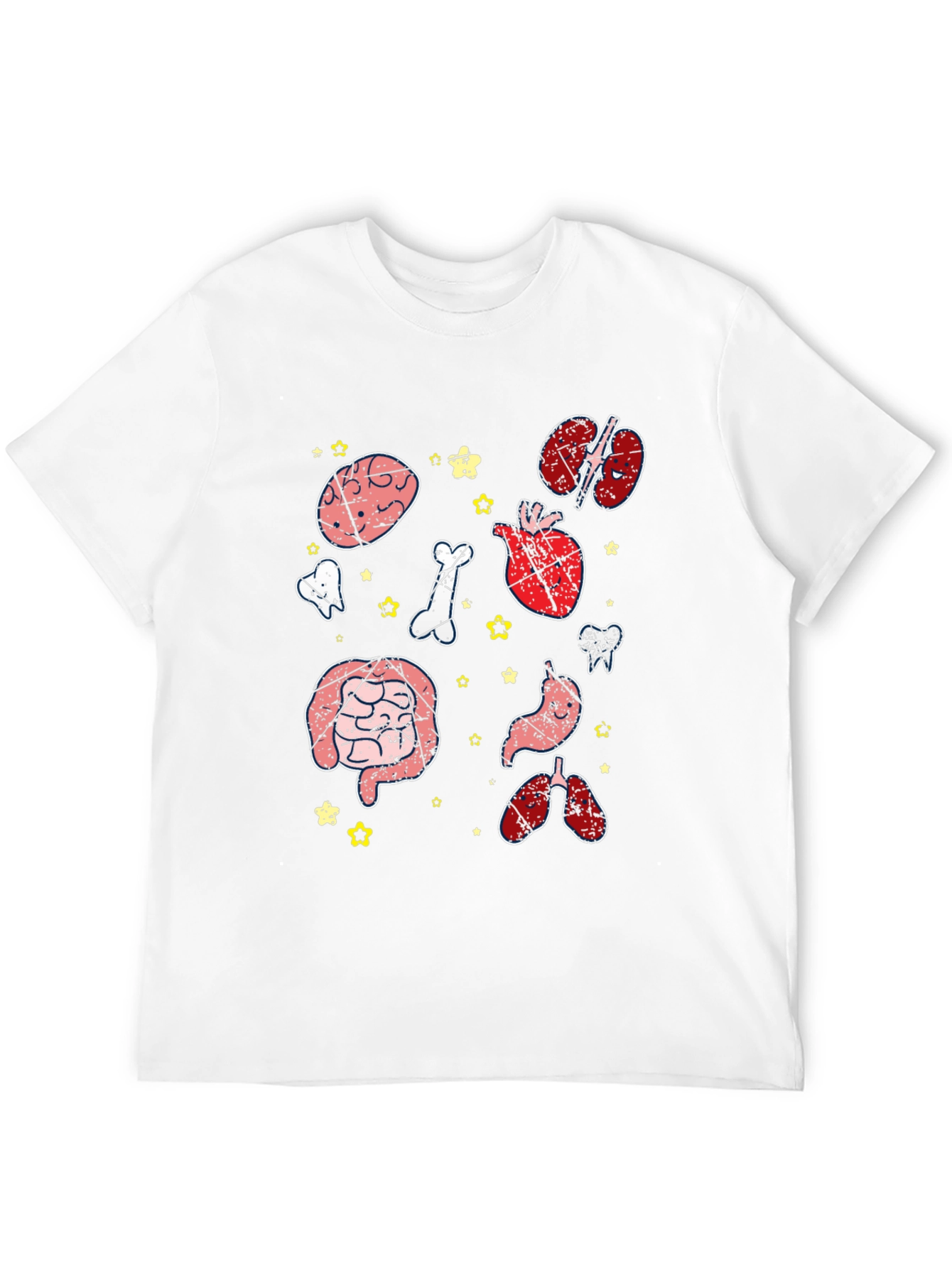 Anatomy Organs Graphic Print Black T-Shirt