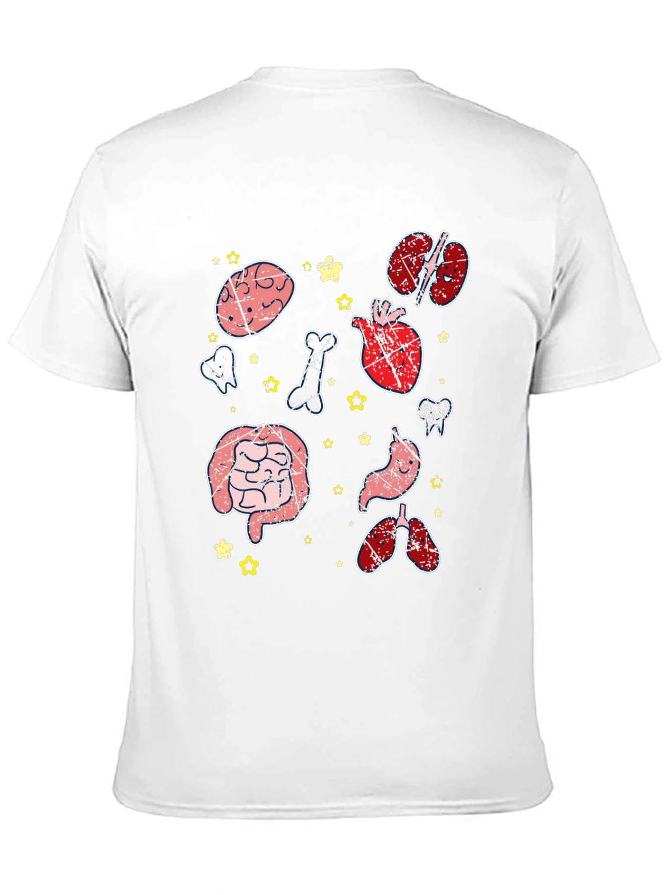 Anatomy Organs Graphic Print Black T-Shirt