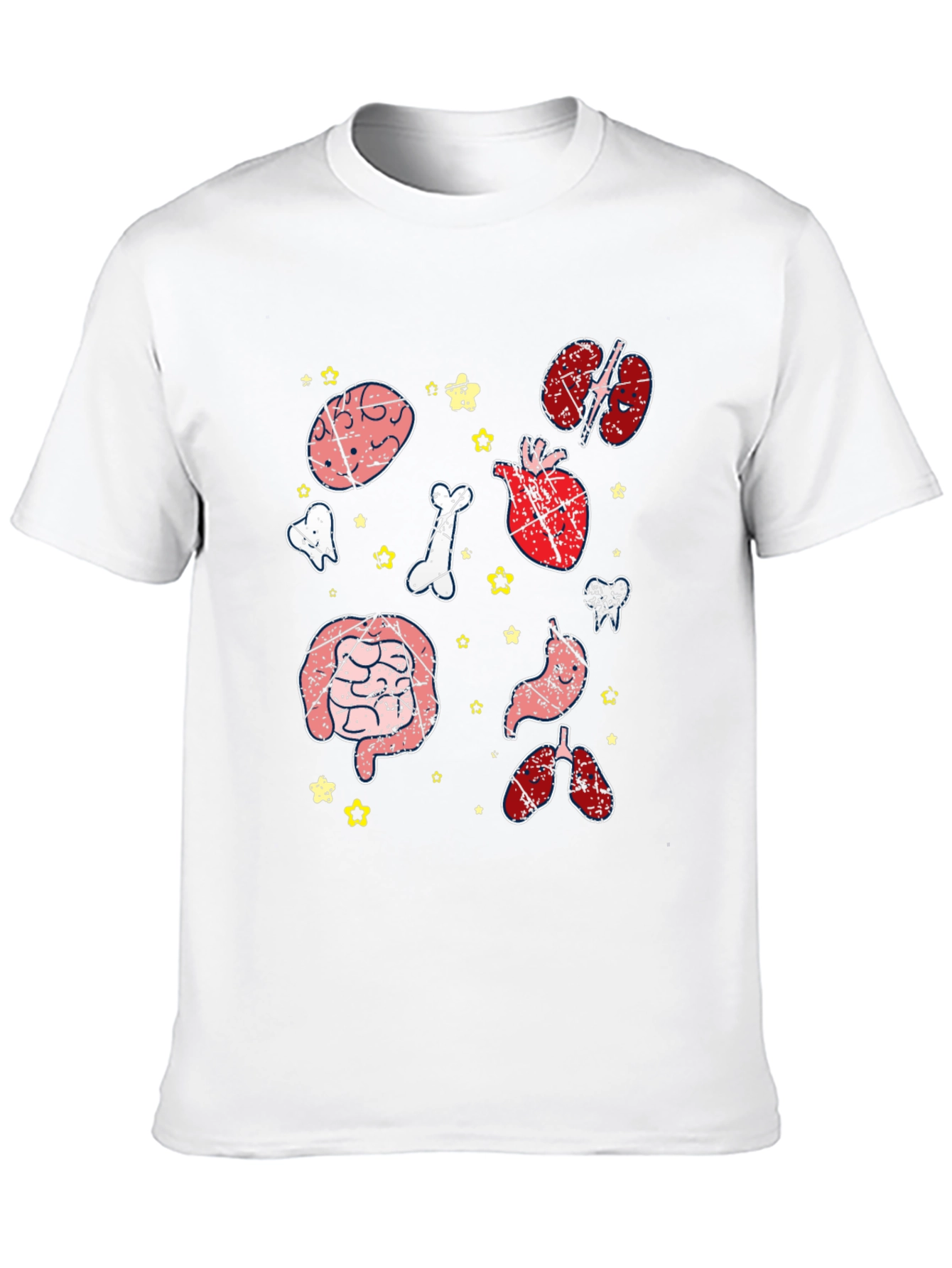 Anatomy Organs Graphic Print Black T-Shirt