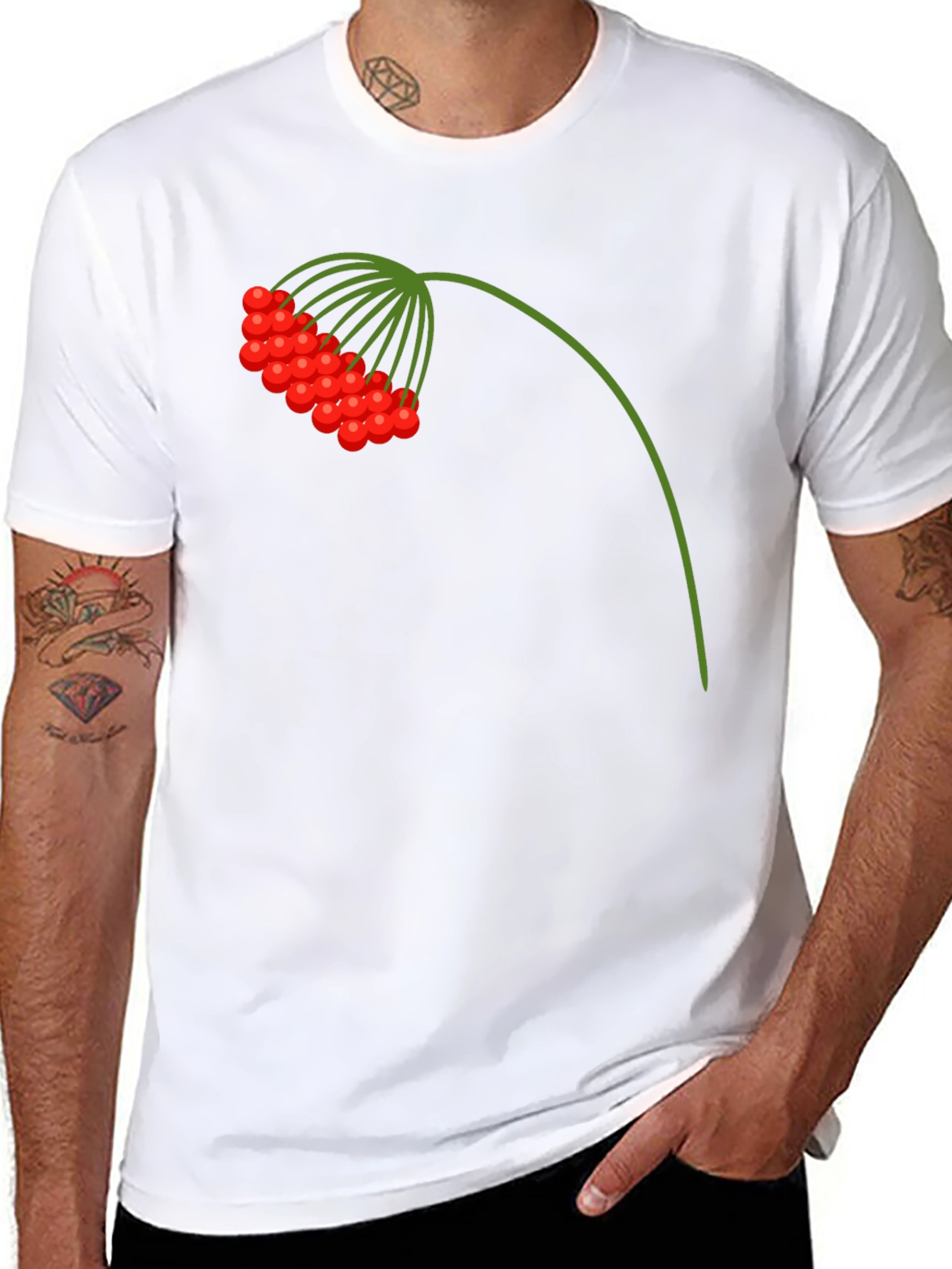 Viburnum Berry Graphic Tee - Casual Style