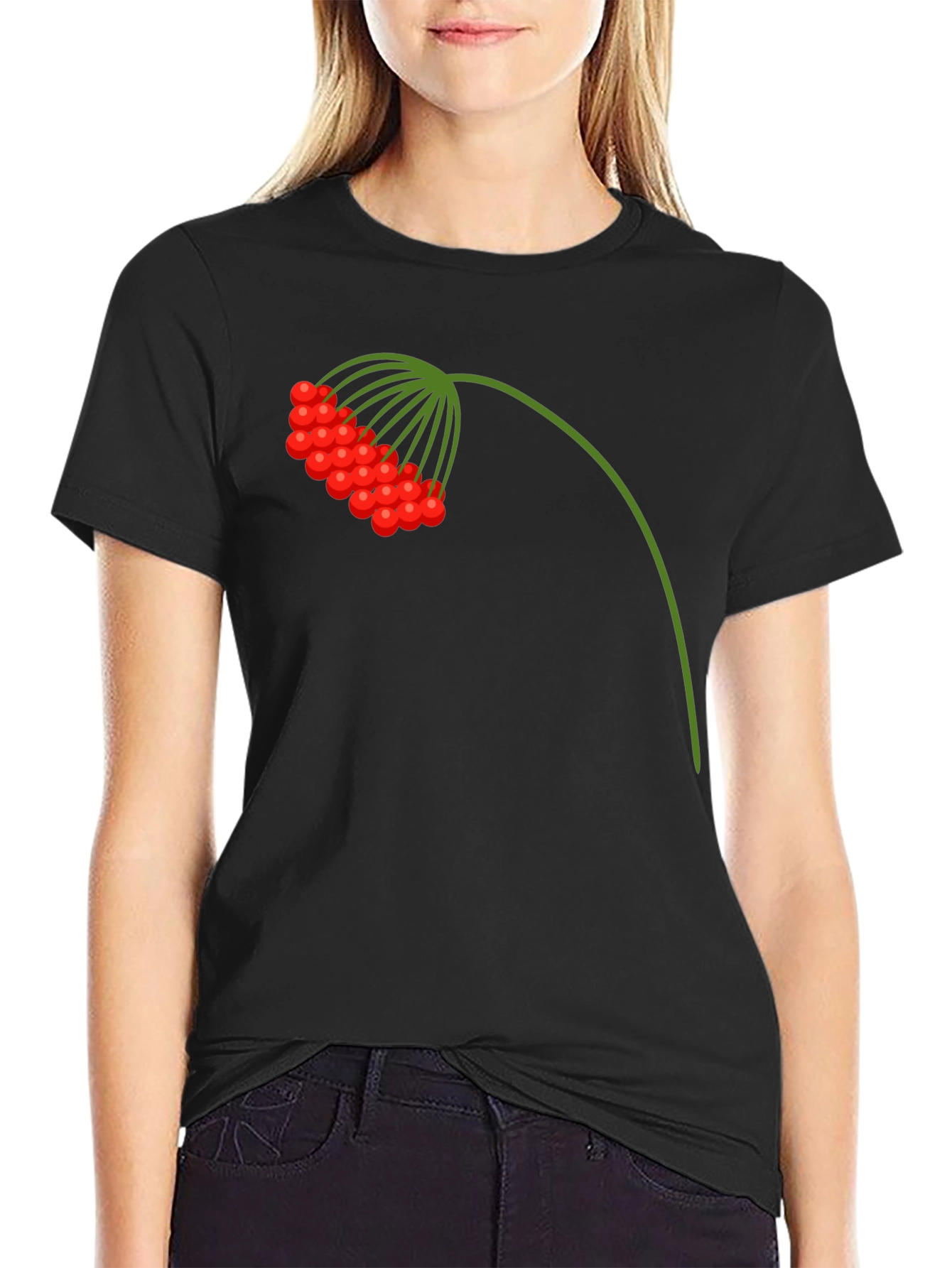 Viburnum Berry Graphic Tee - Casual Style