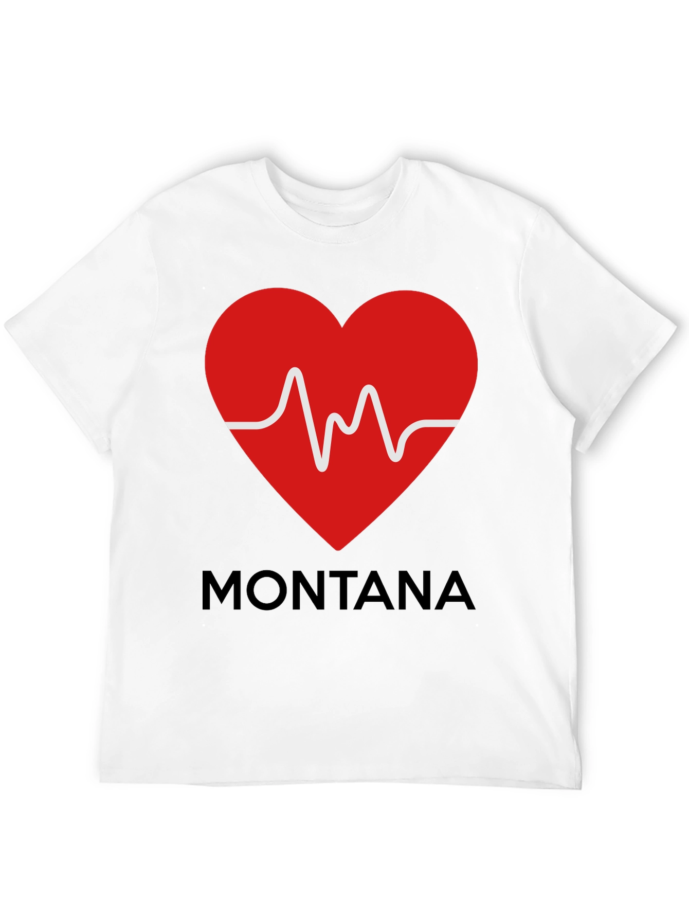 Montana Heartbeat T-Shirt - Black Graphic Tee