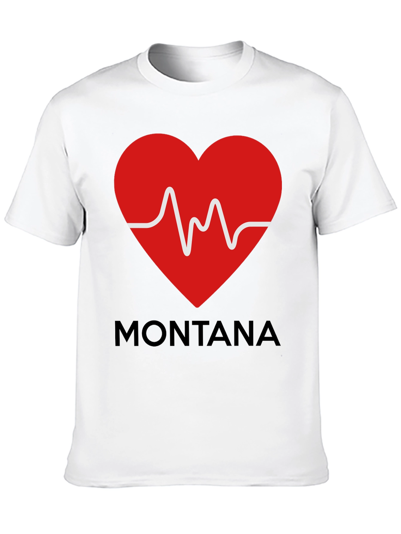 Montana Heartbeat T-Shirt - Black Graphic Tee