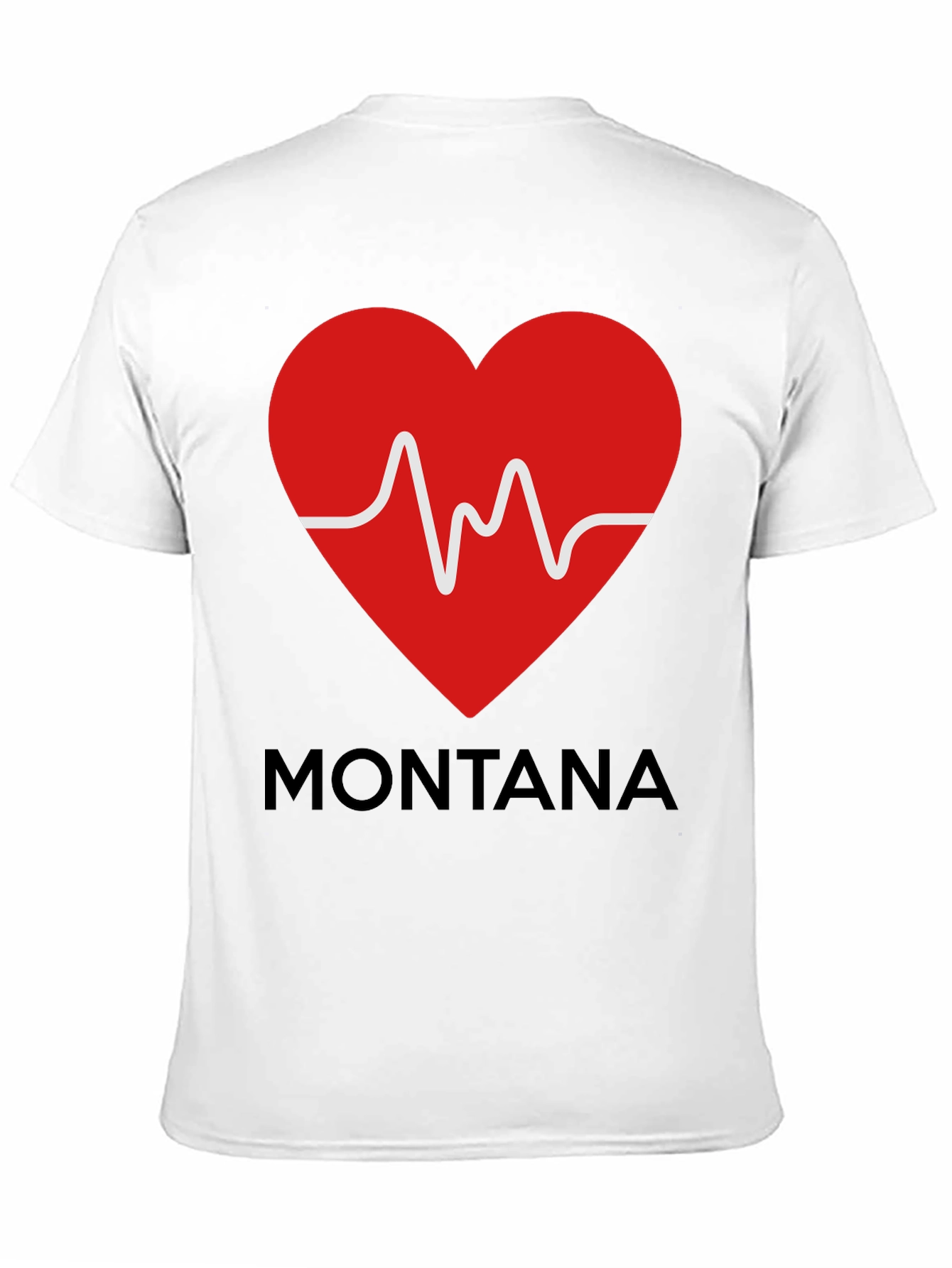 Montana Heartbeat T-Shirt - Black Graphic Tee