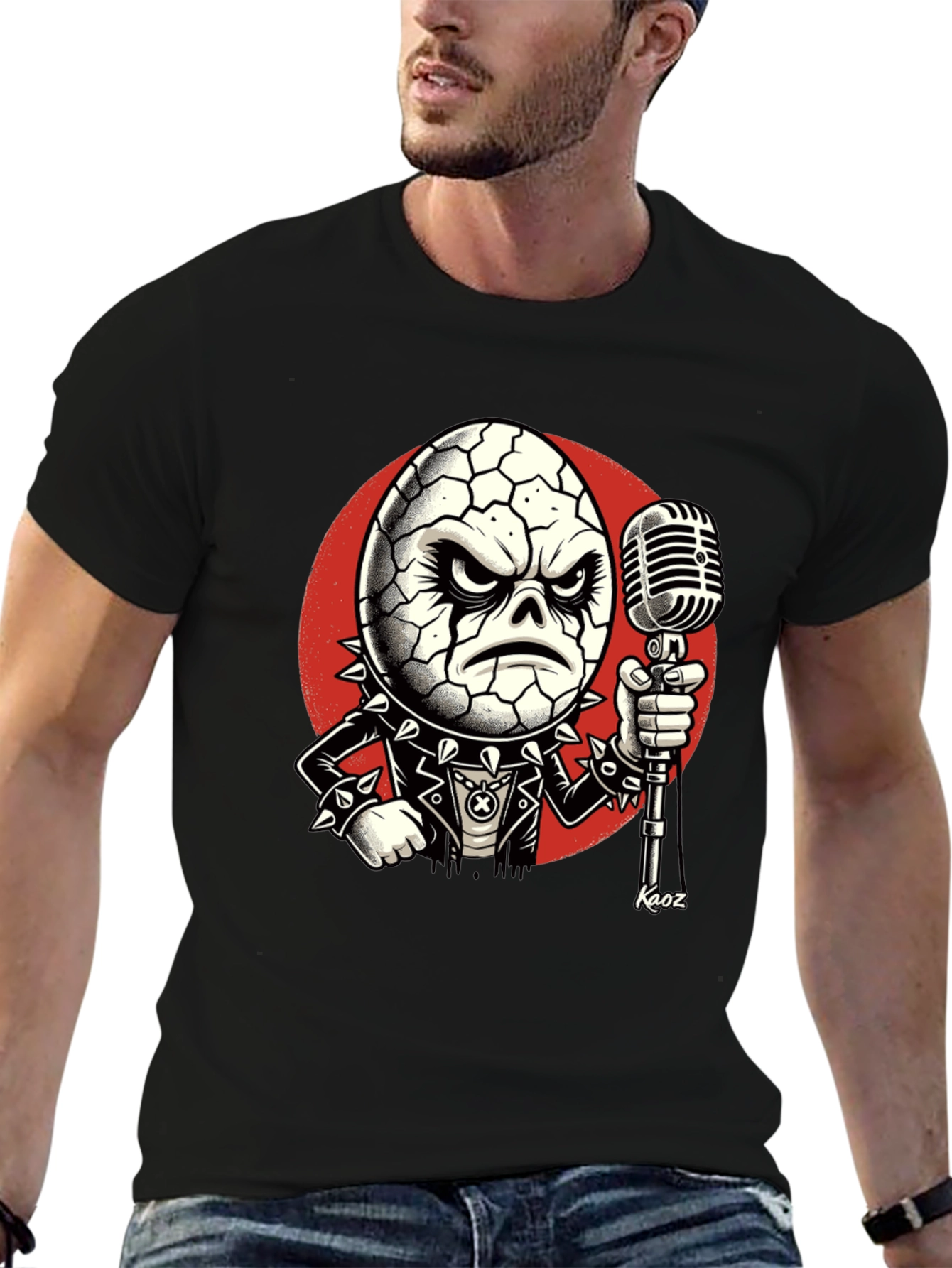 Egghead Rocker T-Shirt - Cool Cartoon Graphic Tee