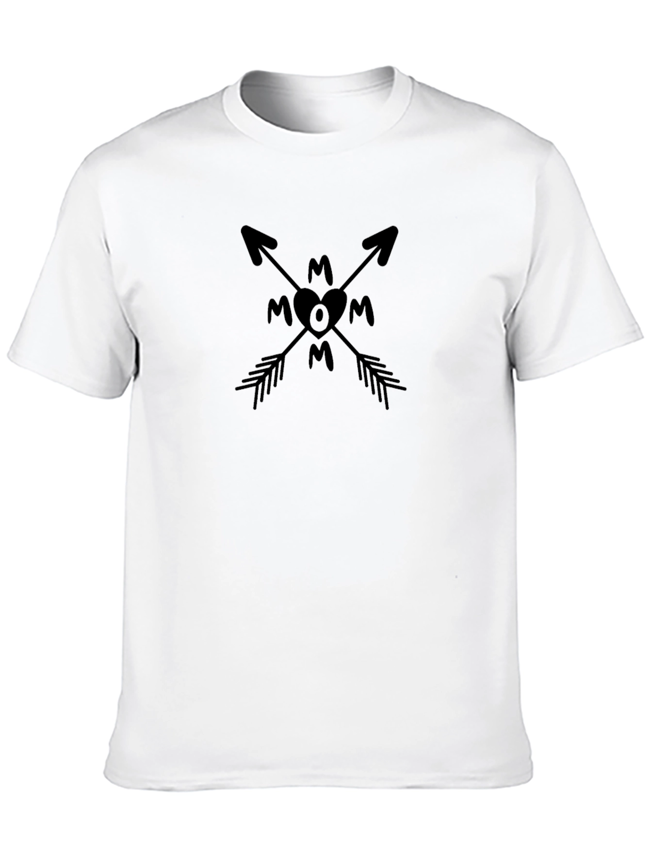 Mom Arrow Graphic Black T-Shirt