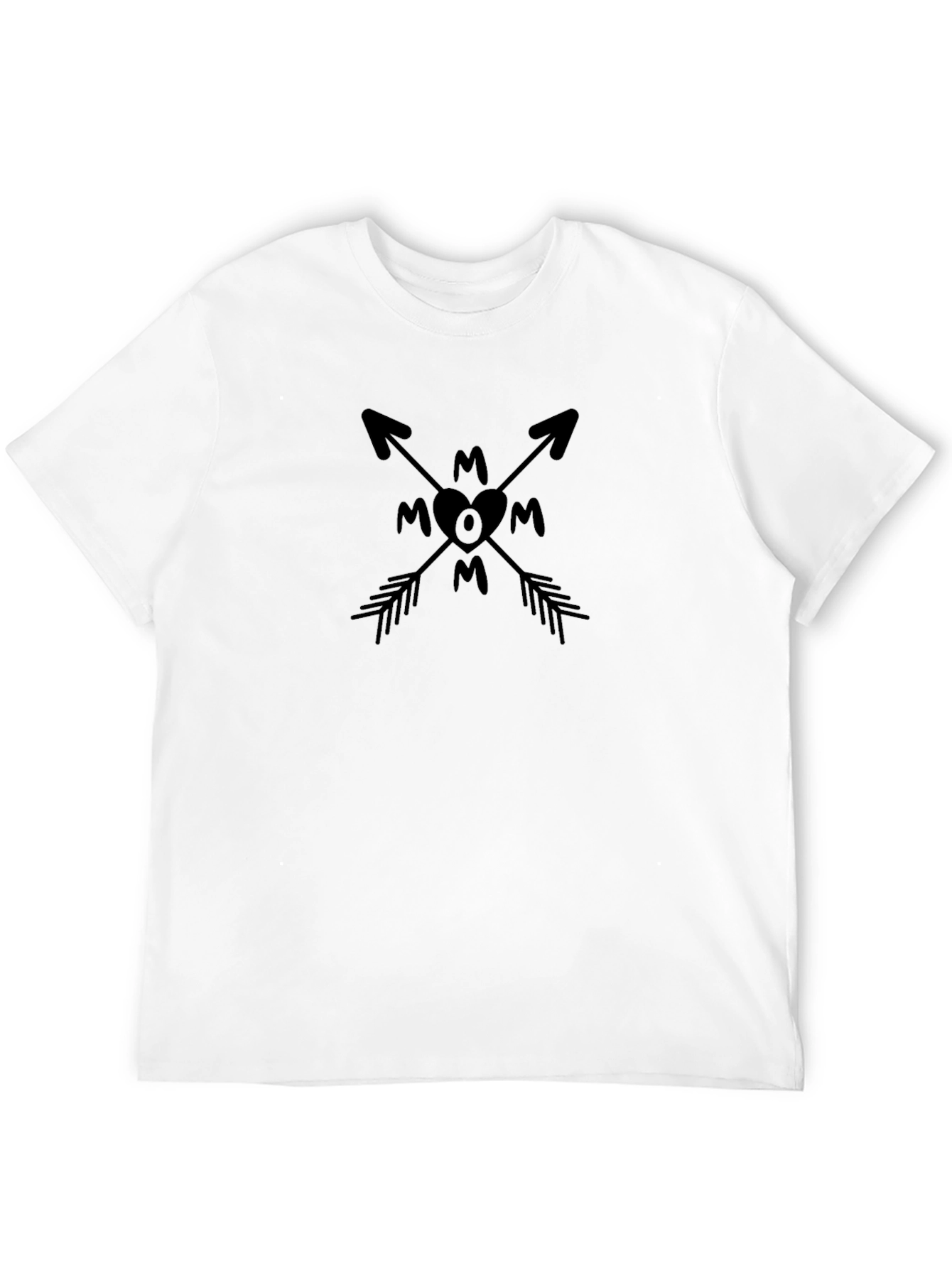 Mom Arrow Graphic Black T-Shirt