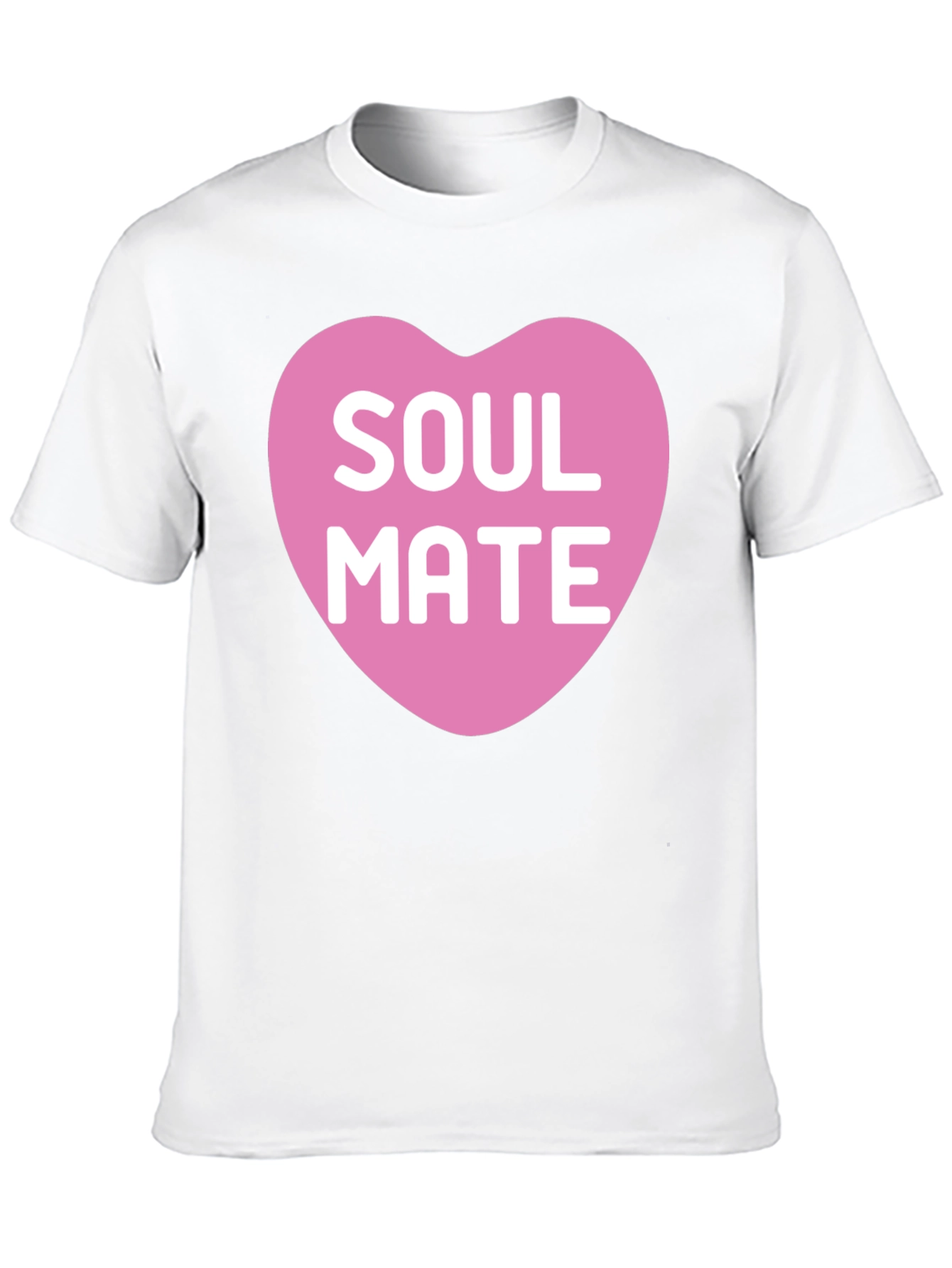 Soul Mate Heart Graphic Tee - Black Cotton T-Shirt