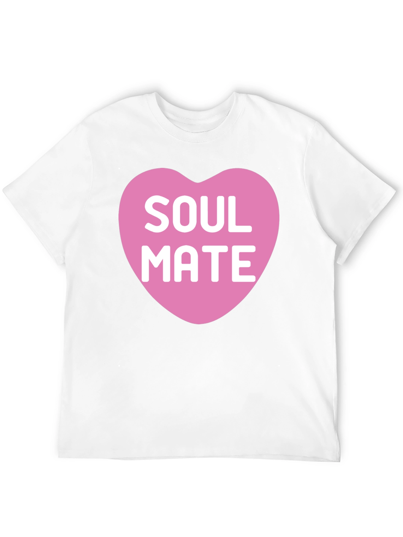 Soul Mate Heart Graphic Tee - Black Cotton T-Shirt