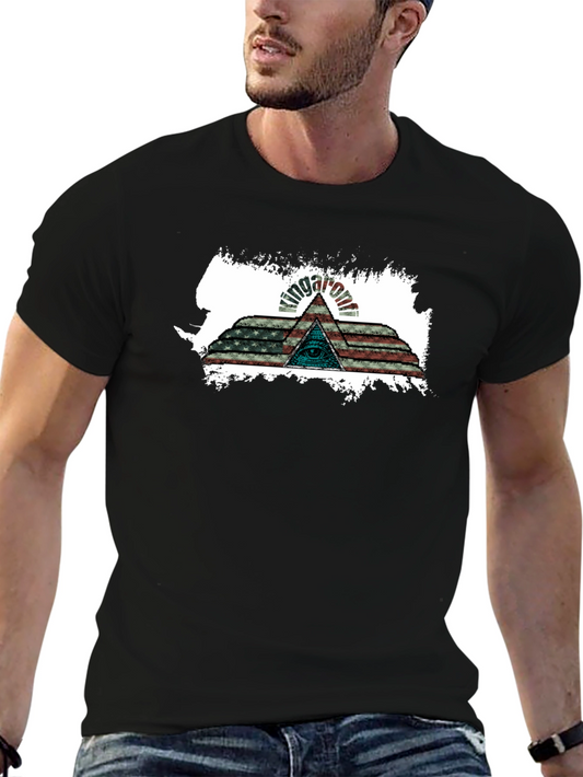Illuminati American Flag Graphic Tee