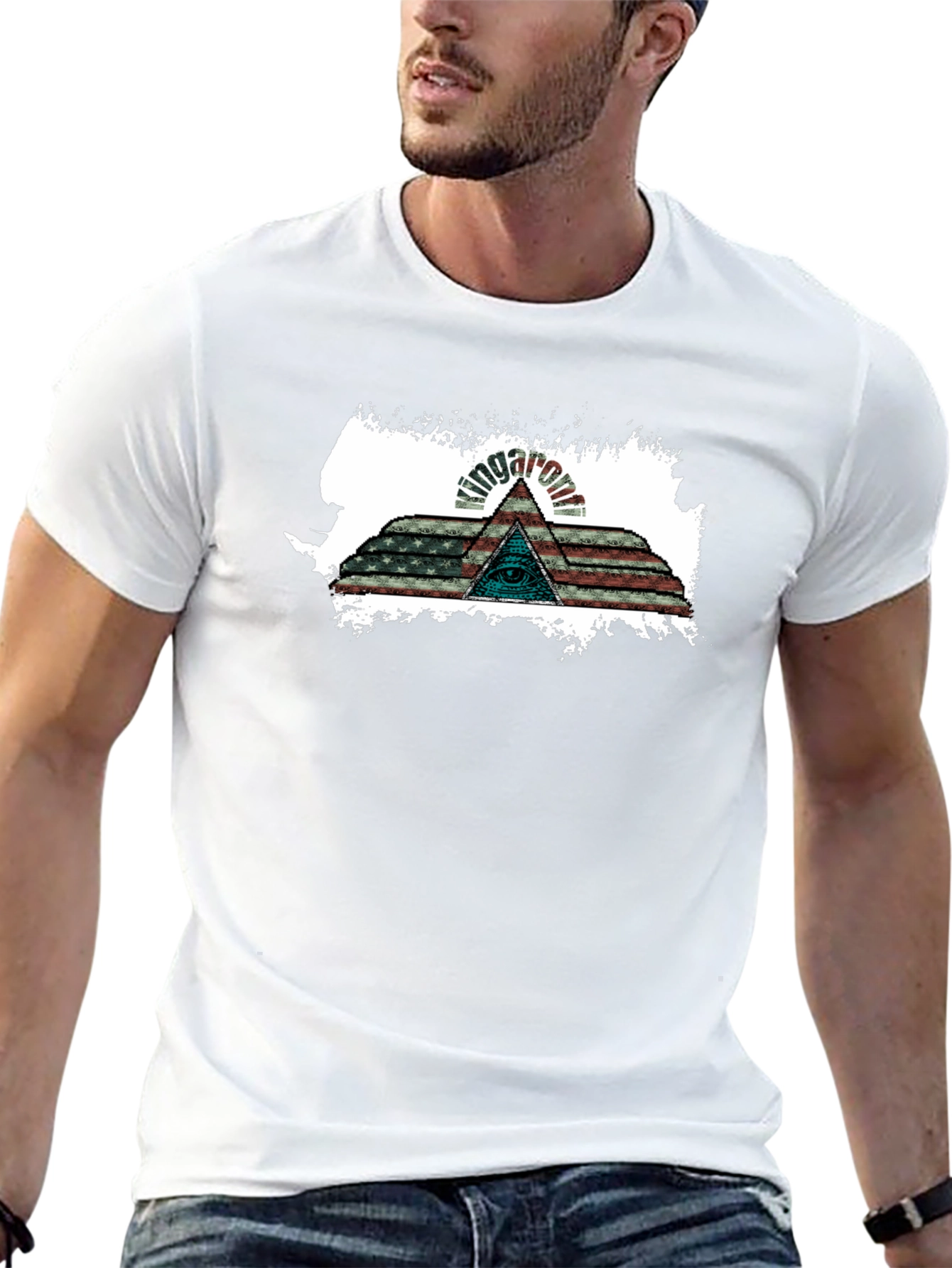 Illuminati American Flag Graphic Tee