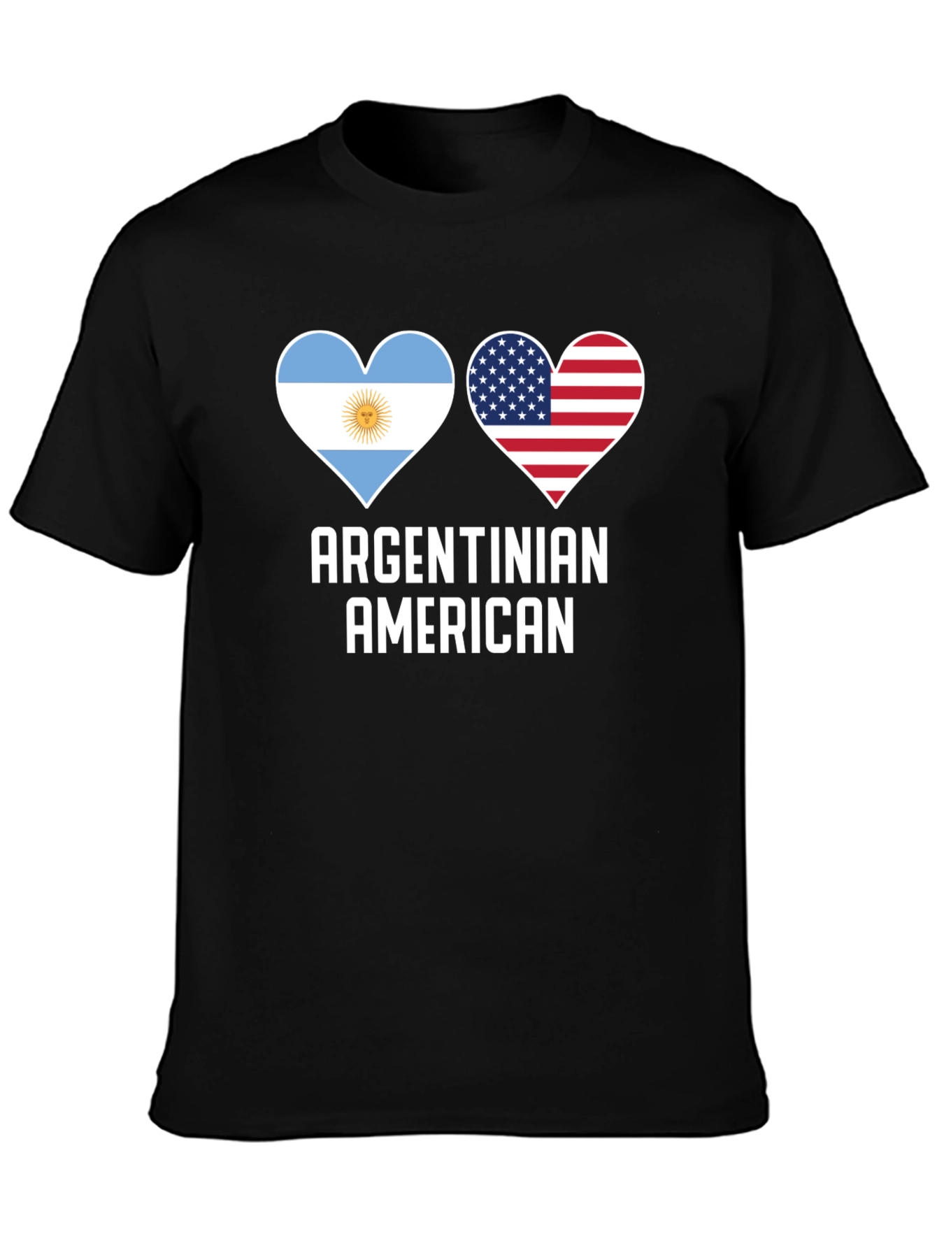 Argentinian American Heart Flag T-Shirt