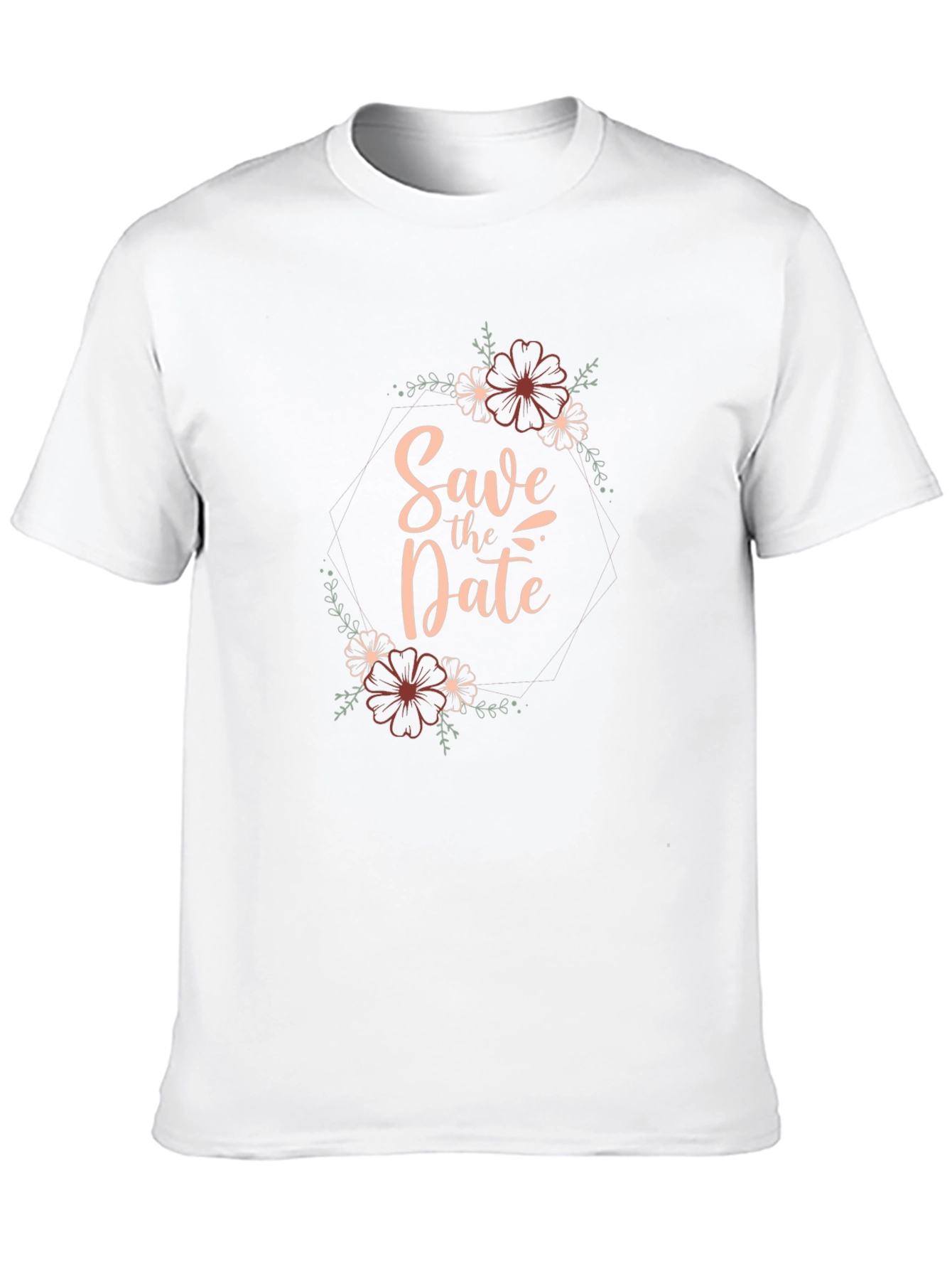 Save the Date Floral Graphic Black T-Shirt