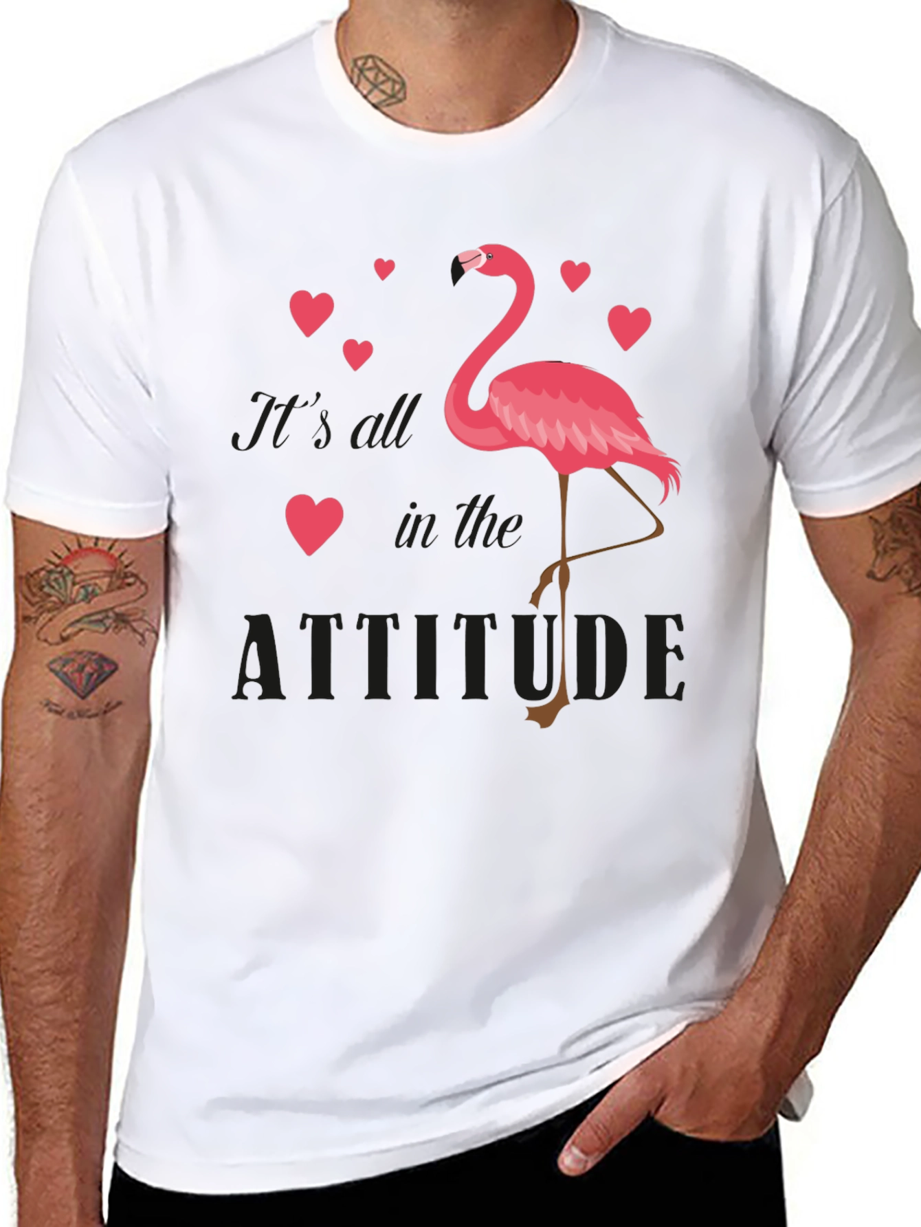 Flamingo Attitude Graphic Tee