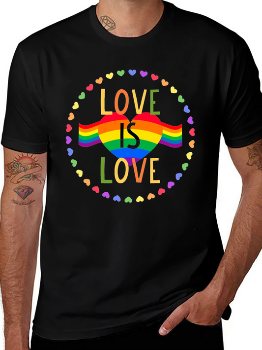 Love Is Love T-Shirt - LGBTQ Pride Rainbow Heart Tee