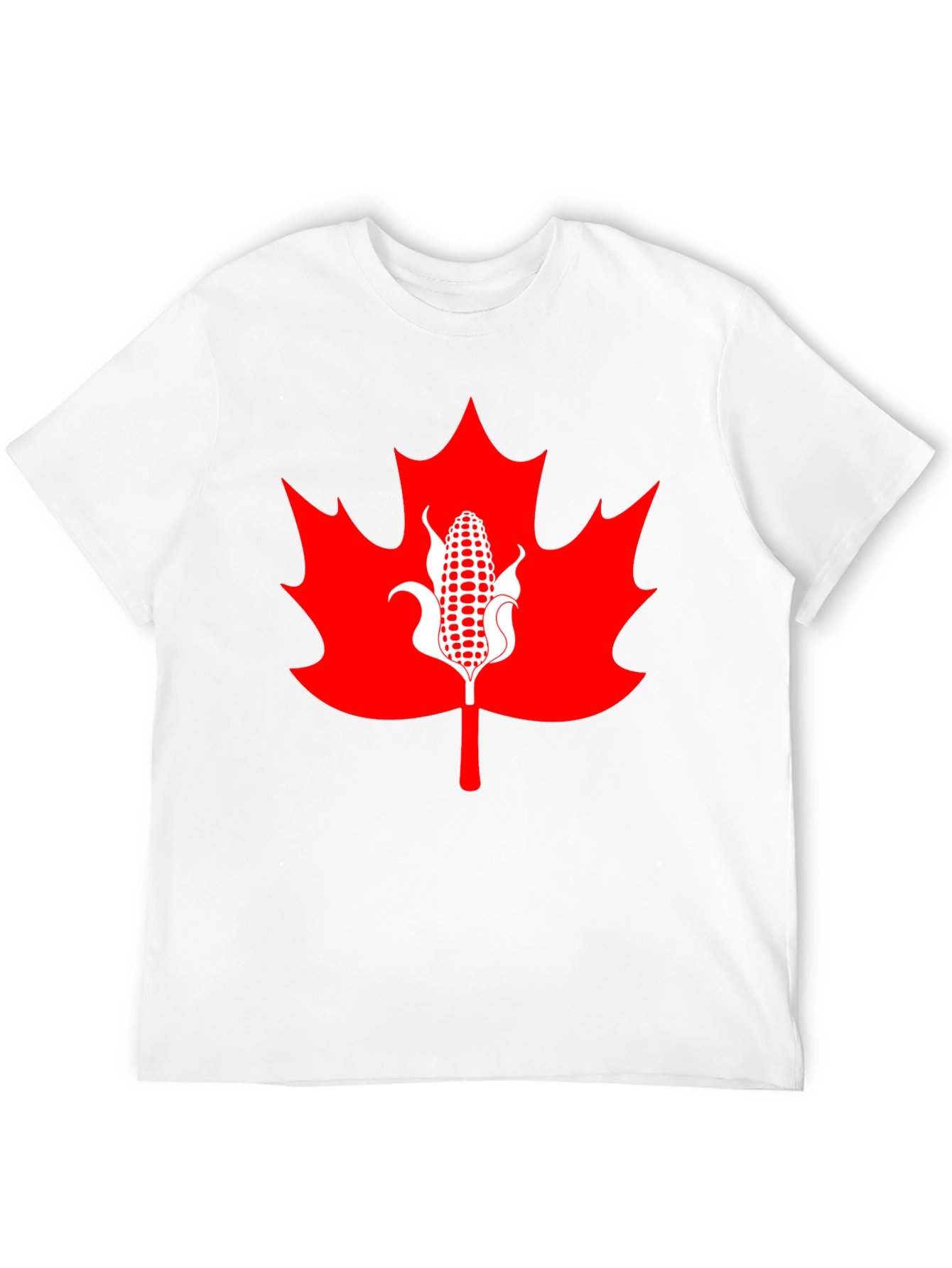 Canadian Corn Maple Leaf Graphic Tee
