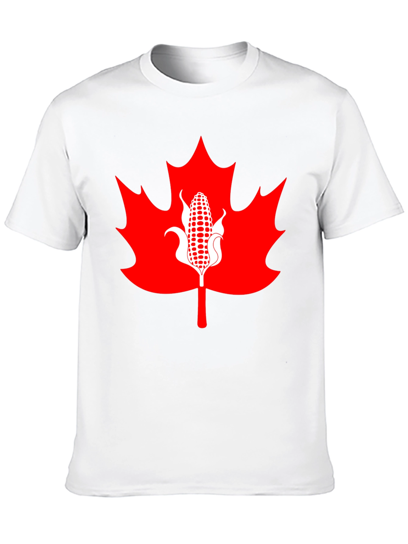 Canadian Corn Maple Leaf Graphic Tee