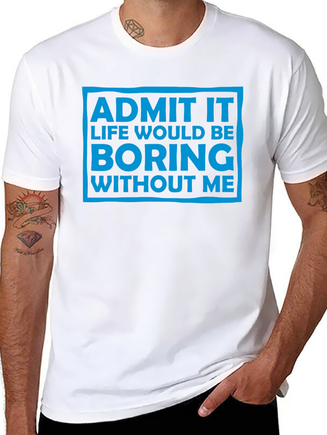 Funny Admit It Graphic Tee - Black