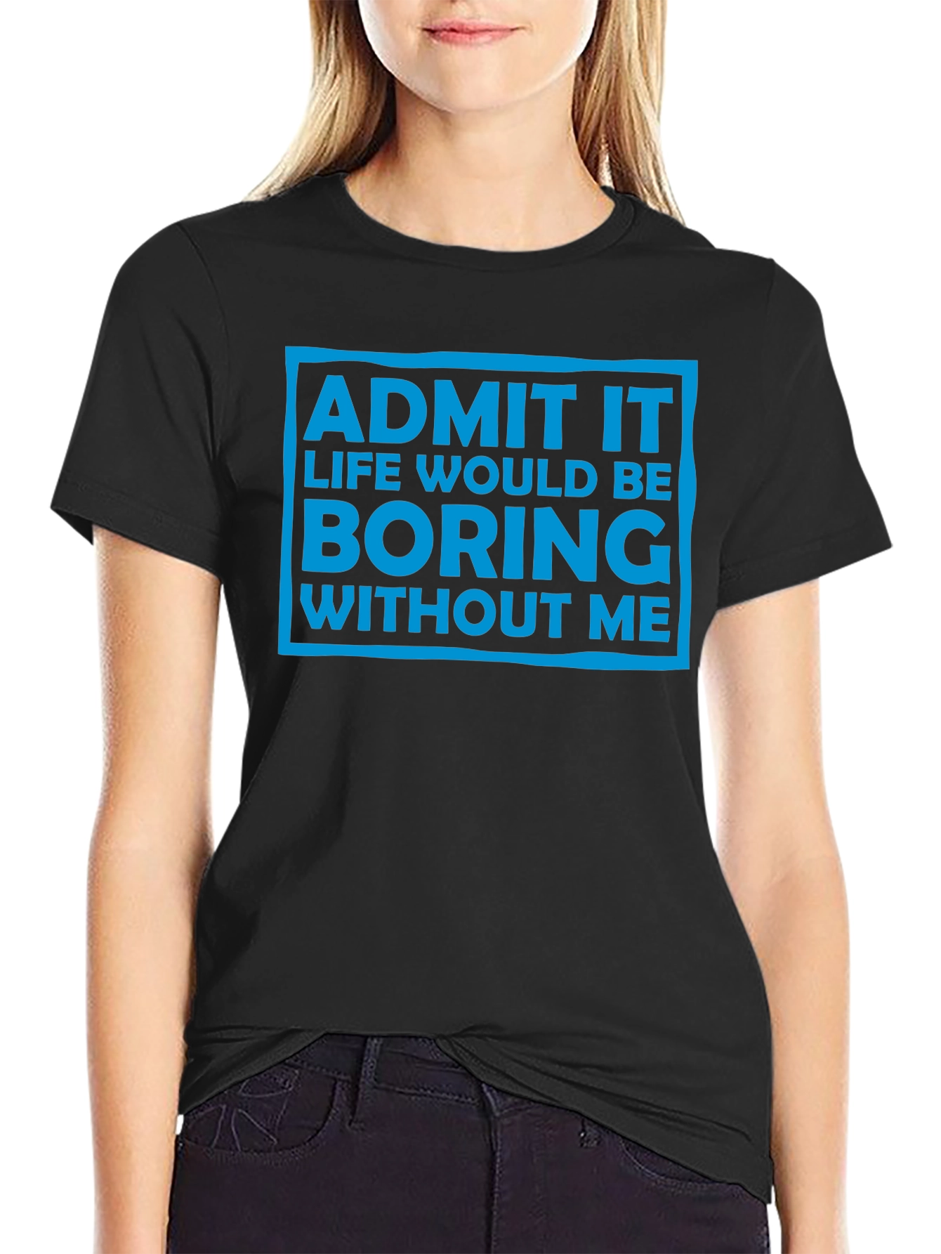 Funny Admit It Graphic Tee - Black