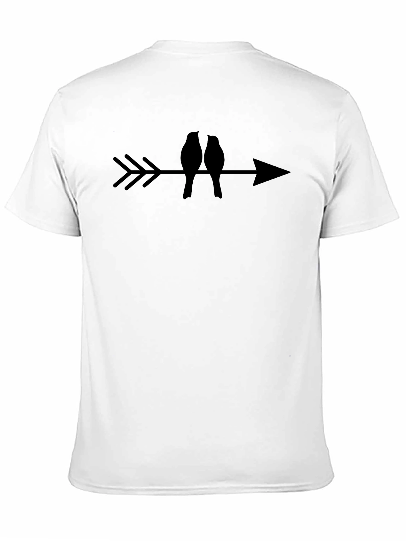Birds on Arrow Graphic Tee - Black