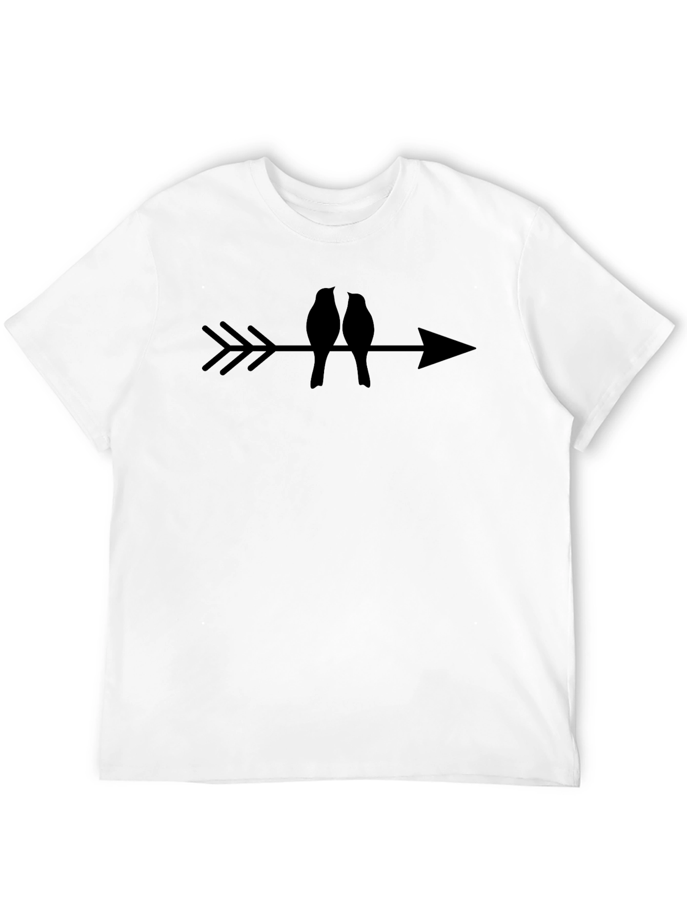 Birds on Arrow Graphic Tee - Black