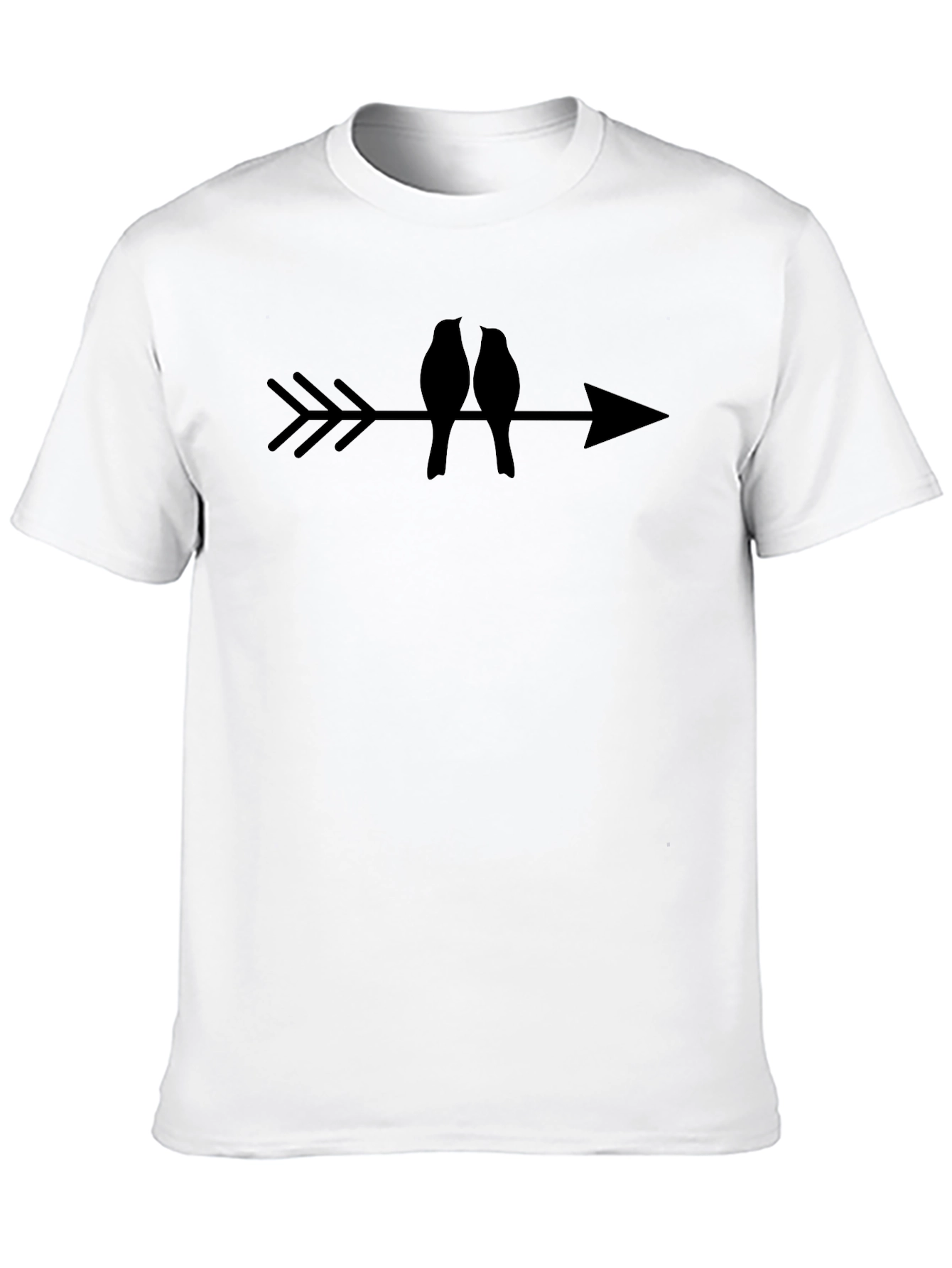 Birds on Arrow Graphic Tee - Black