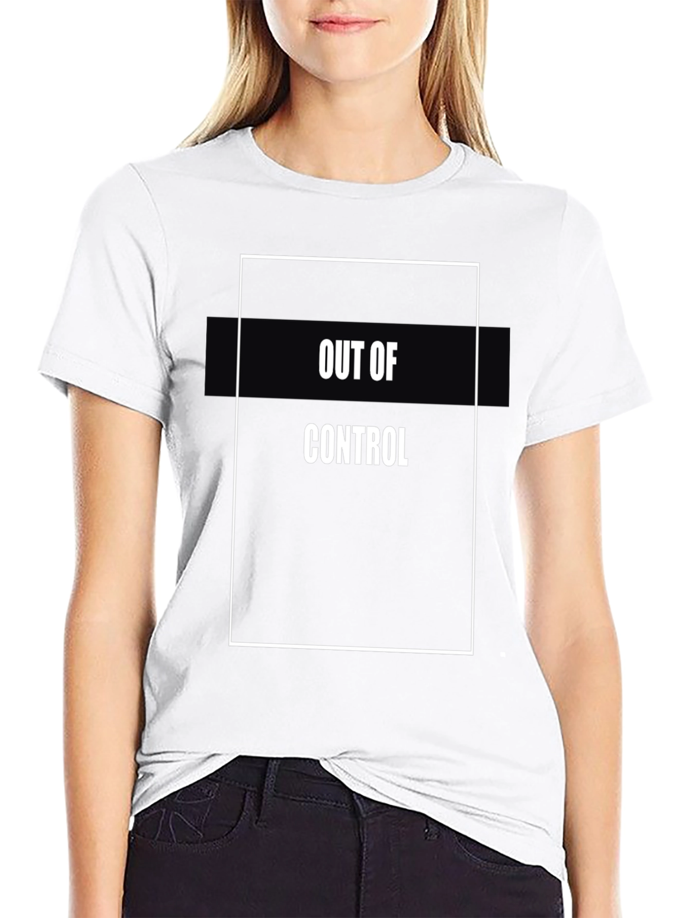 Out of Control Graphic Tee - Black Casual T-Shirt
