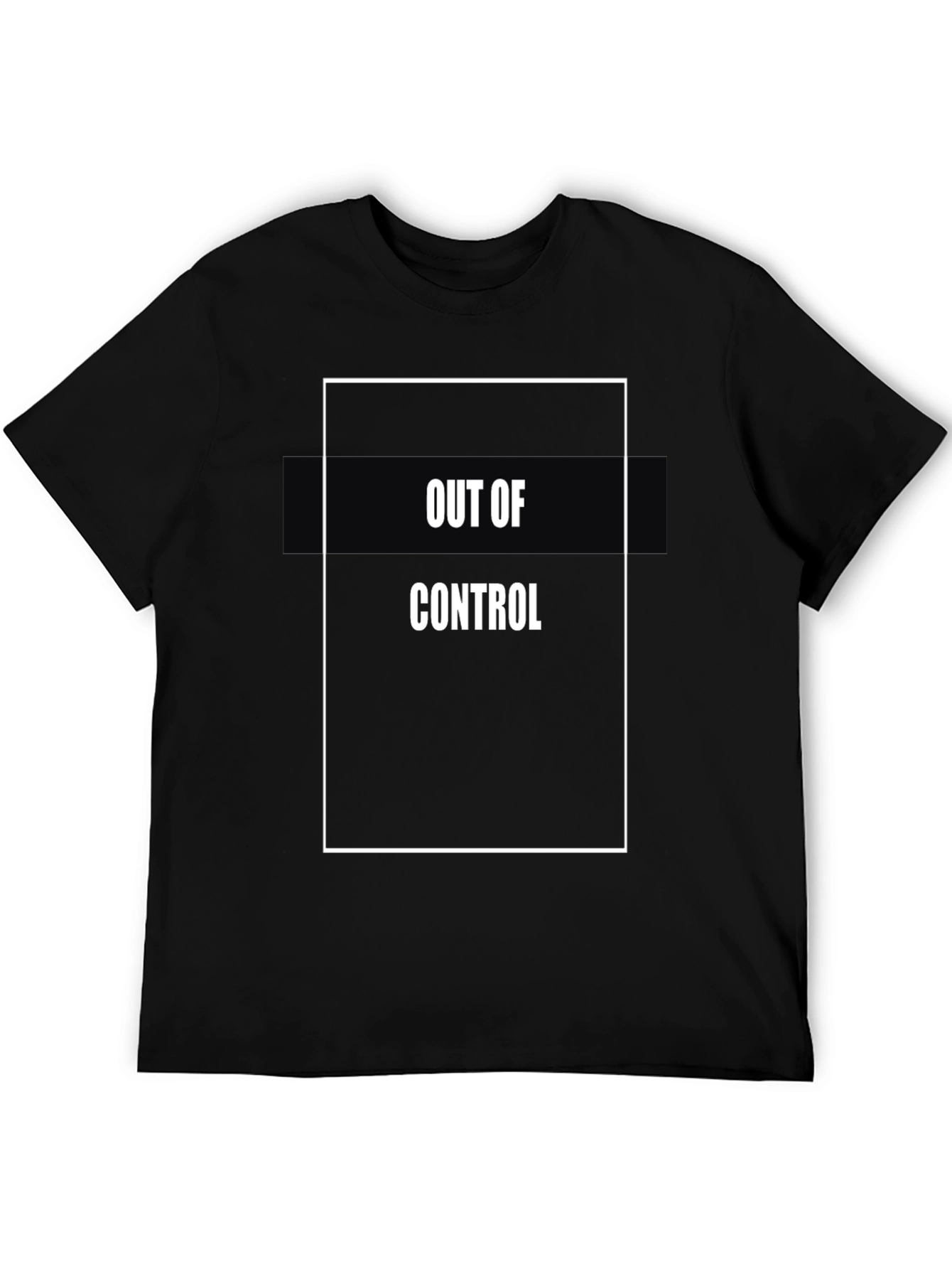 Out of Control Graphic Tee - Black Casual T-Shirt