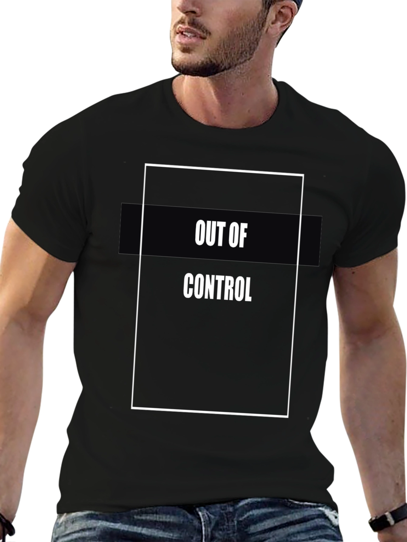 Out of Control Graphic Tee - Black Casual T-Shirt