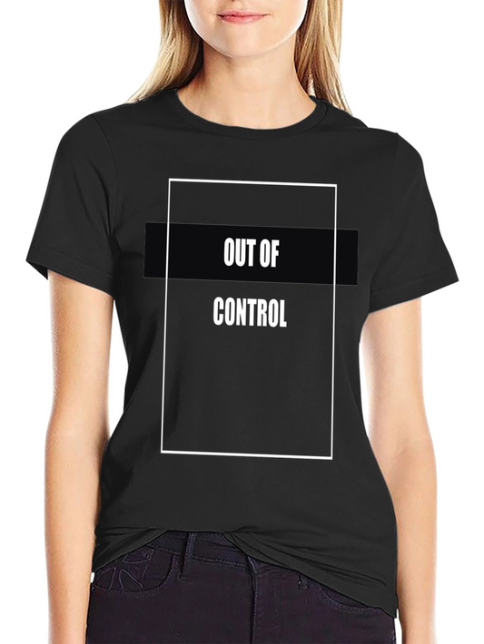 Out of Control Graphic Tee - Black Casual T-Shirt