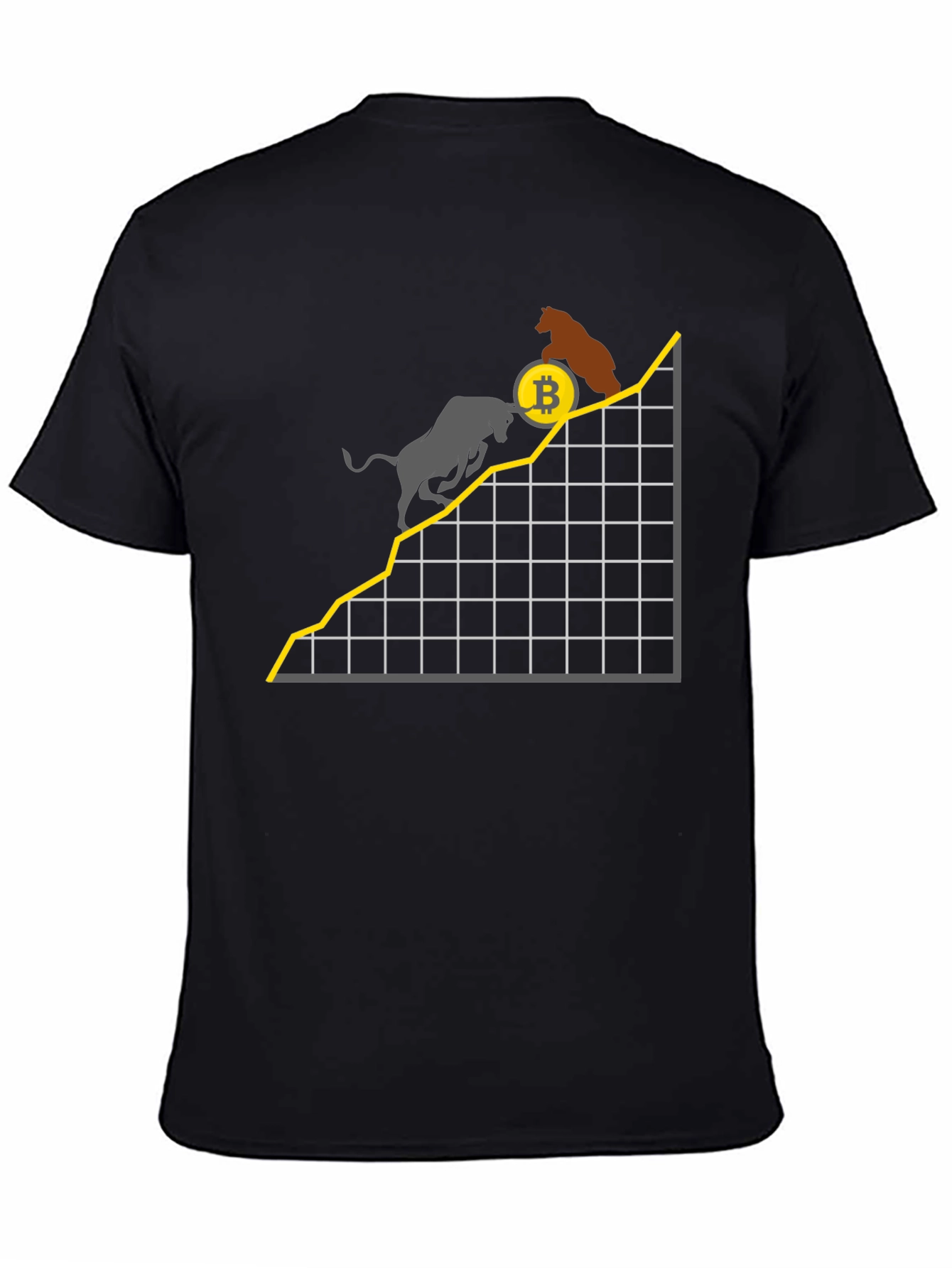 Bull vs Bear Bitcoin Chart T-Shirt
