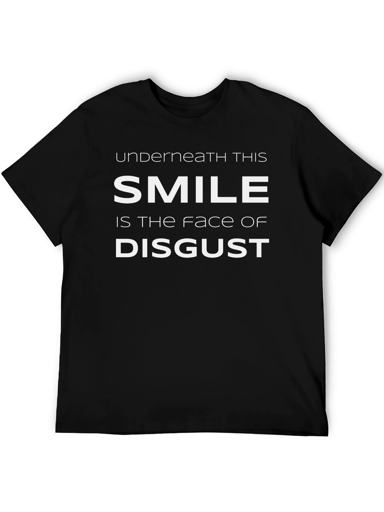 Smile Disgust Graphic Tee - Sarcastic Humor T-Shirt