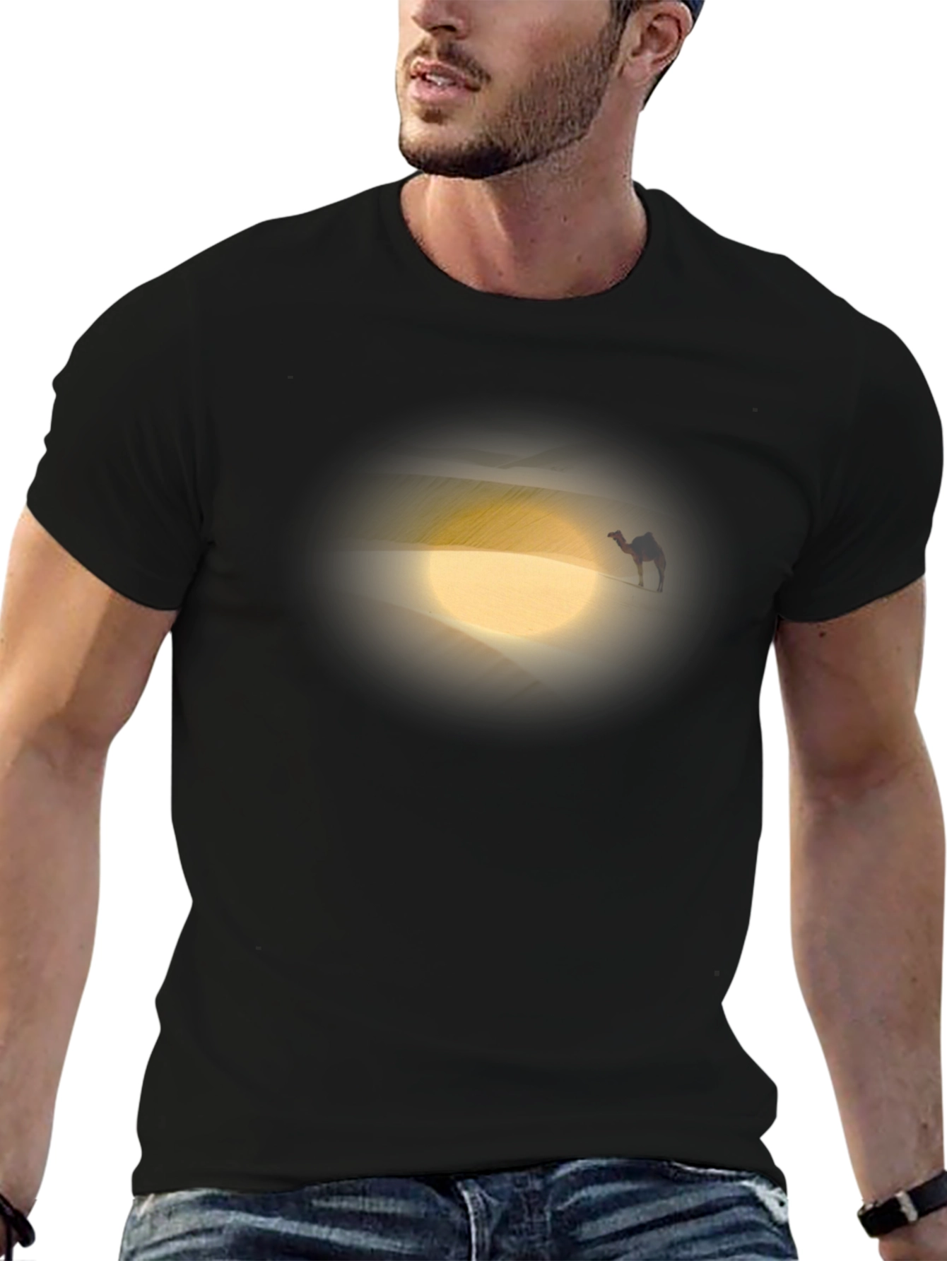 Desert Camel Graphic Tee - Black