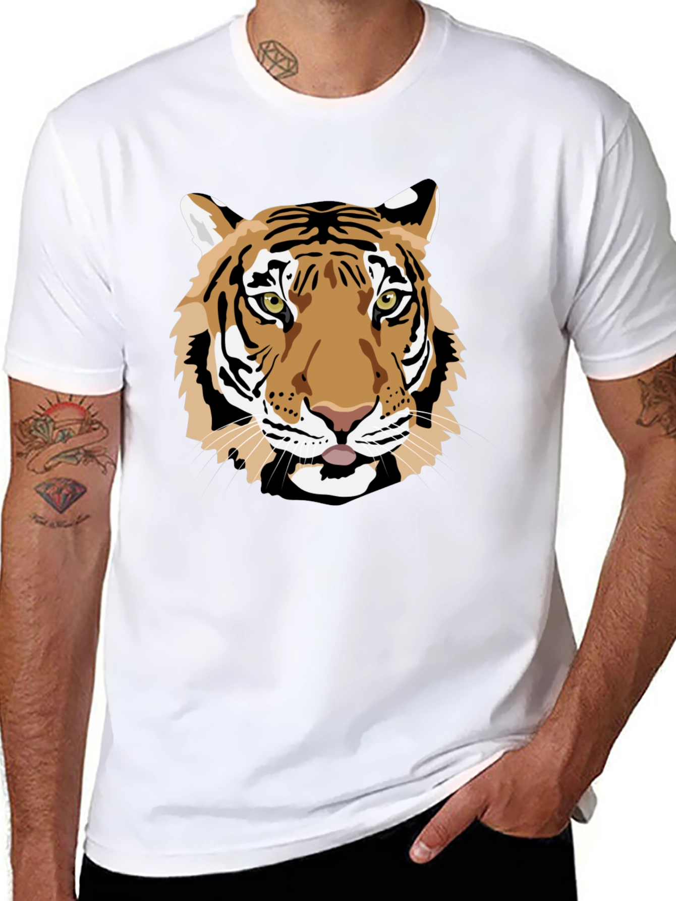 Tiger Graphic Black Tee