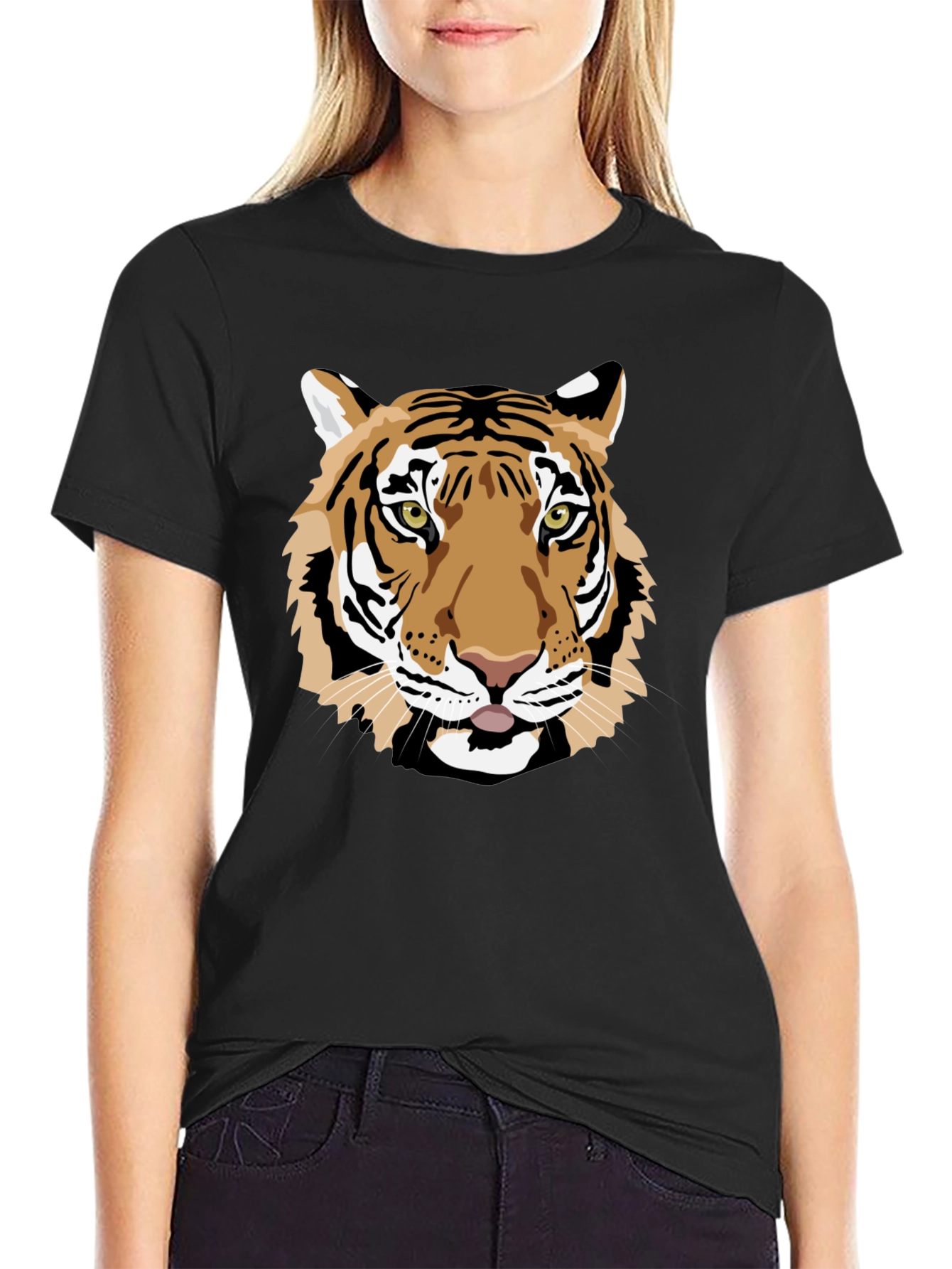 Tiger Graphic Black Tee