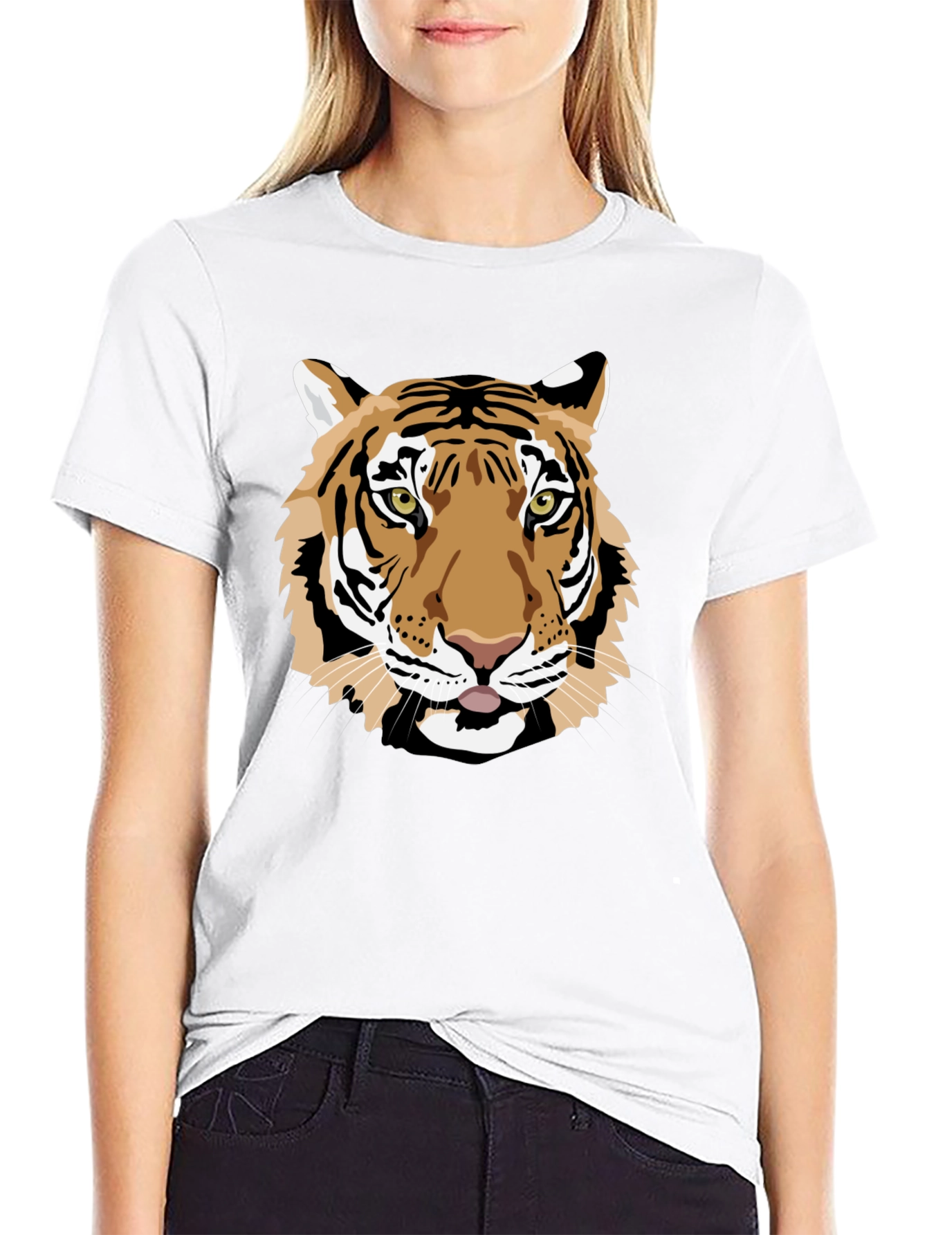 Tiger Graphic Black Tee