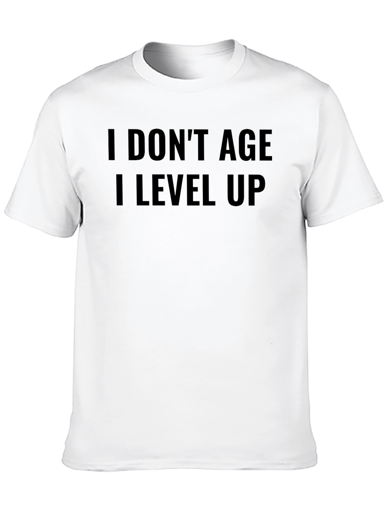 I Dont Age I Level Up Black Graphic T-Shirt